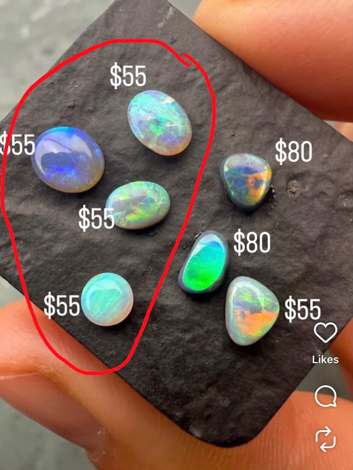 1.23ct Mini-Series Parcel From Lightning Ridge Australia