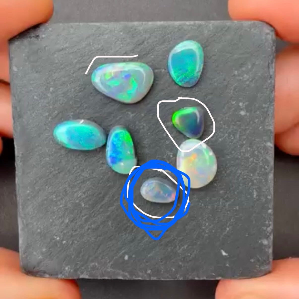 0.42ct Black Opal With A Red, Pink Multicolor Play Of Color, From Lightning Ridge Australia