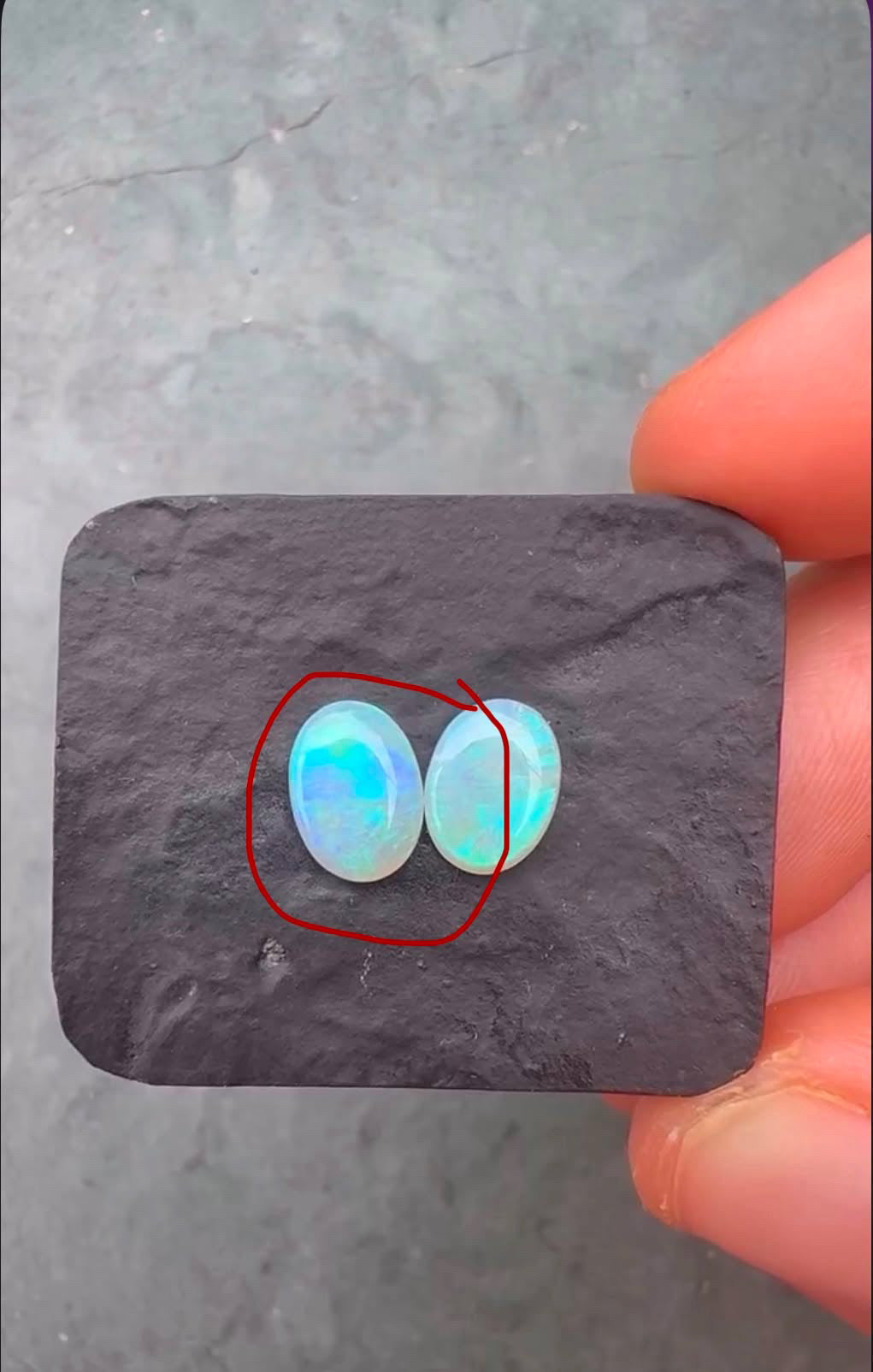 0.56ct Crystal Opal With A Blue, Green Play Of Color, From Lightning Ridge Australia