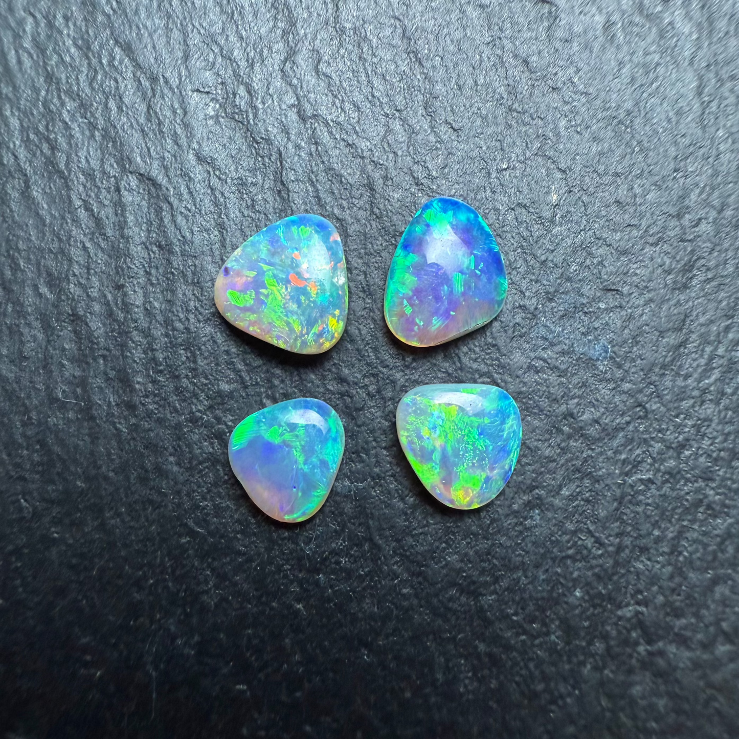 BUNDLE (price for parcel) Soft Triangular Crystal Opals With Minty Blues And Greens And Good Depth