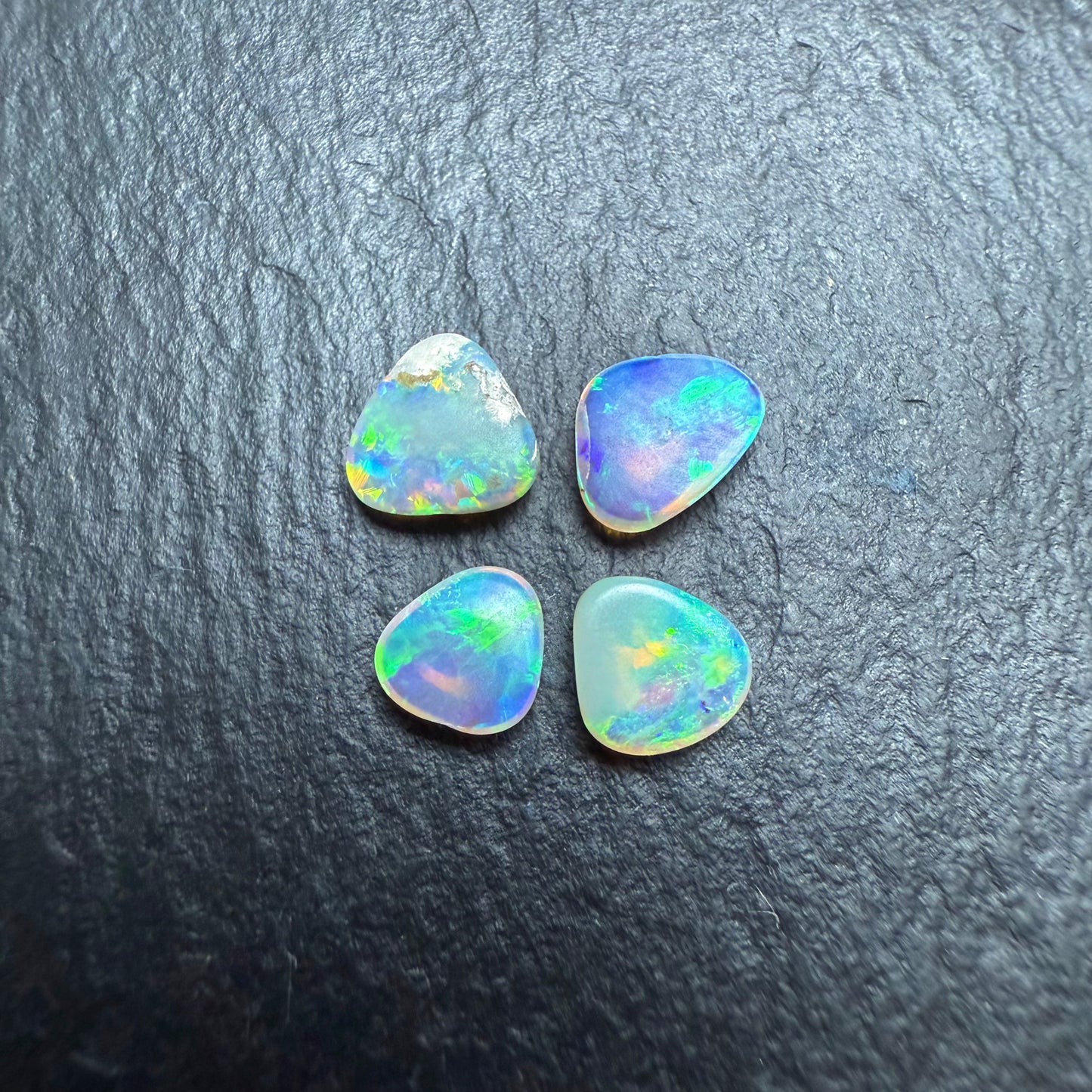 BUNDLE (price for parcel) Soft Triangular Crystal Opals With Minty Blues And Greens And Good Depth