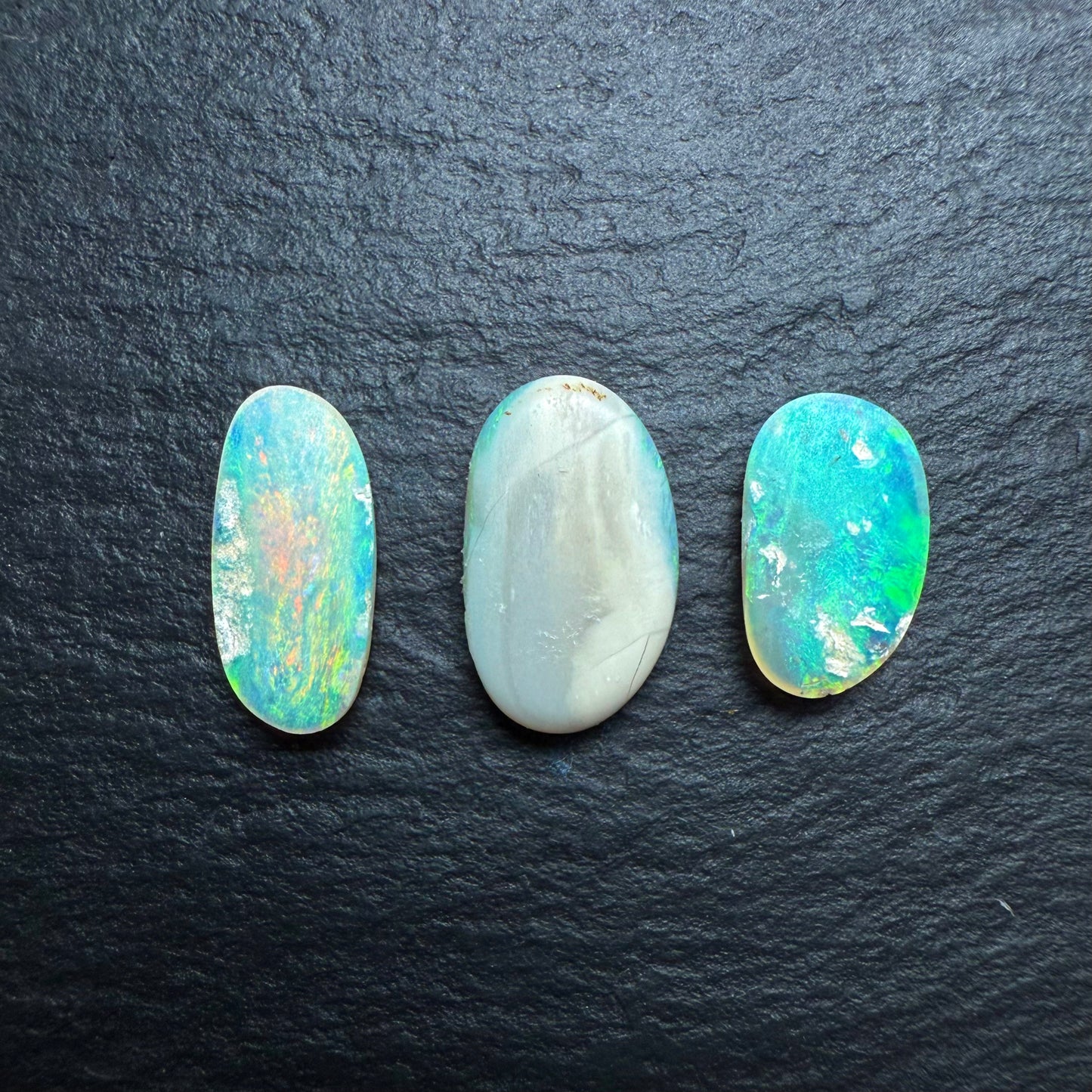BUNDLE (price for parcel) larger Crystal Opals With minty Greens And Small Flash Pattern
