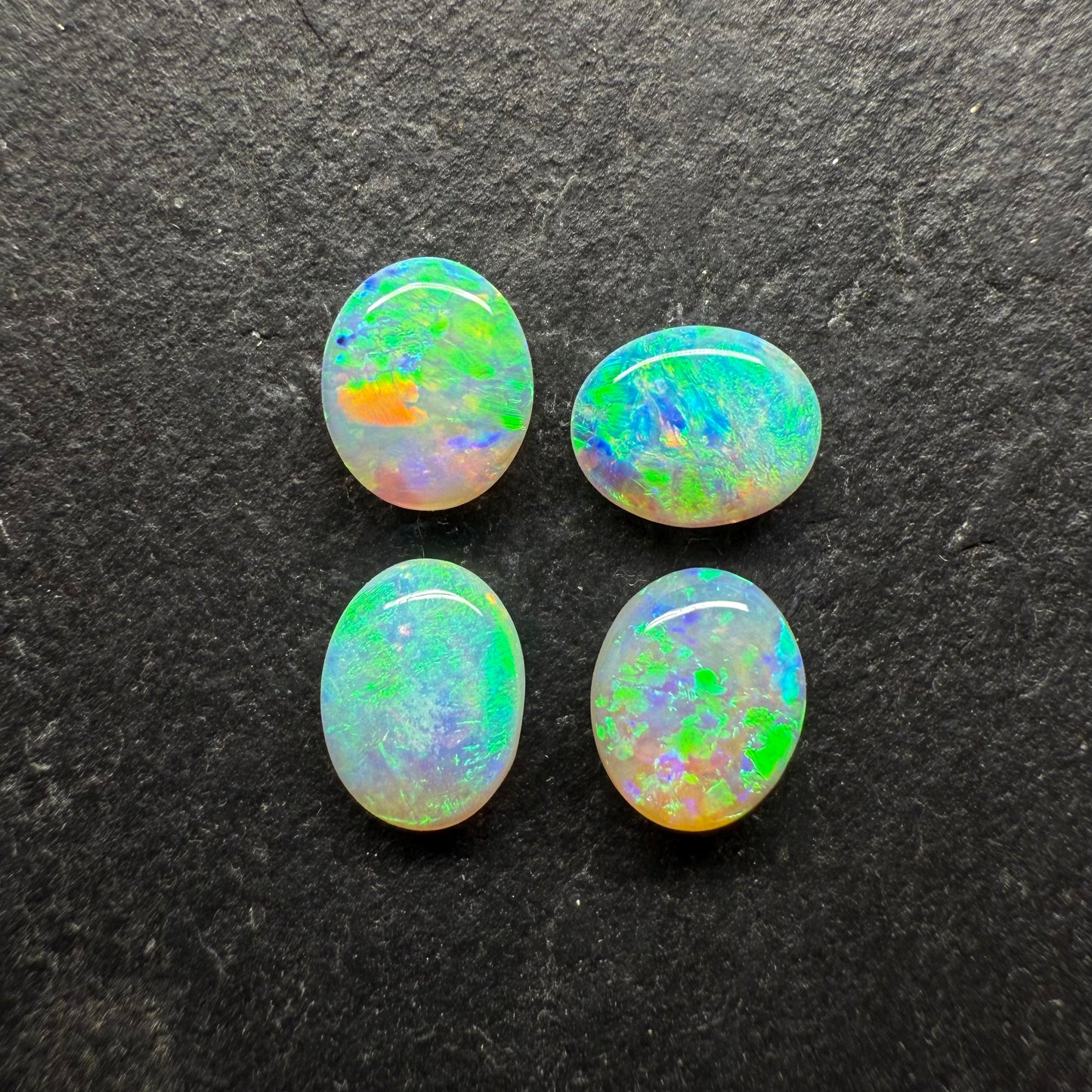 BUNDLE (price for parcel) Small Crystal Opals With Bright Minty Greens And Small Flash Patterns