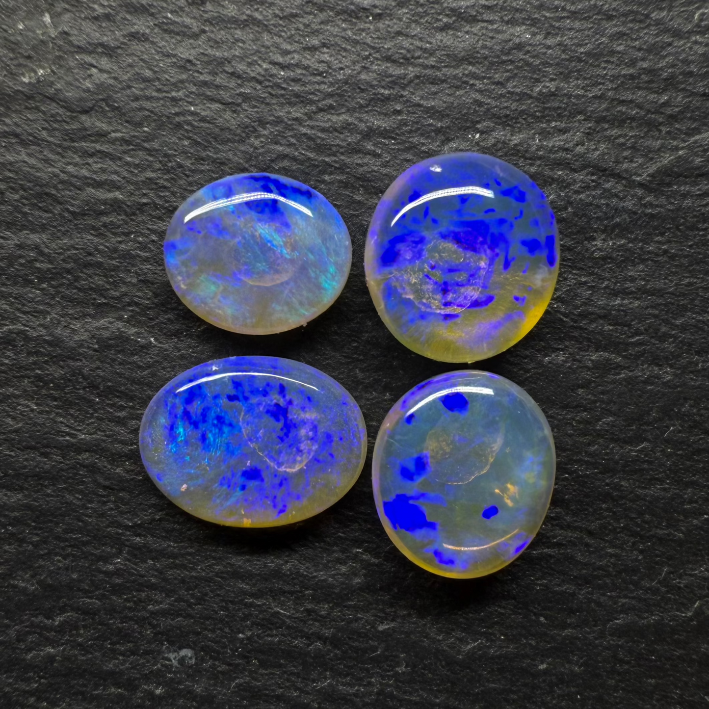 BUNDLE (price for parcel) Crystal Opals With A Violet-Blue Color Palette And Lots Of Depth