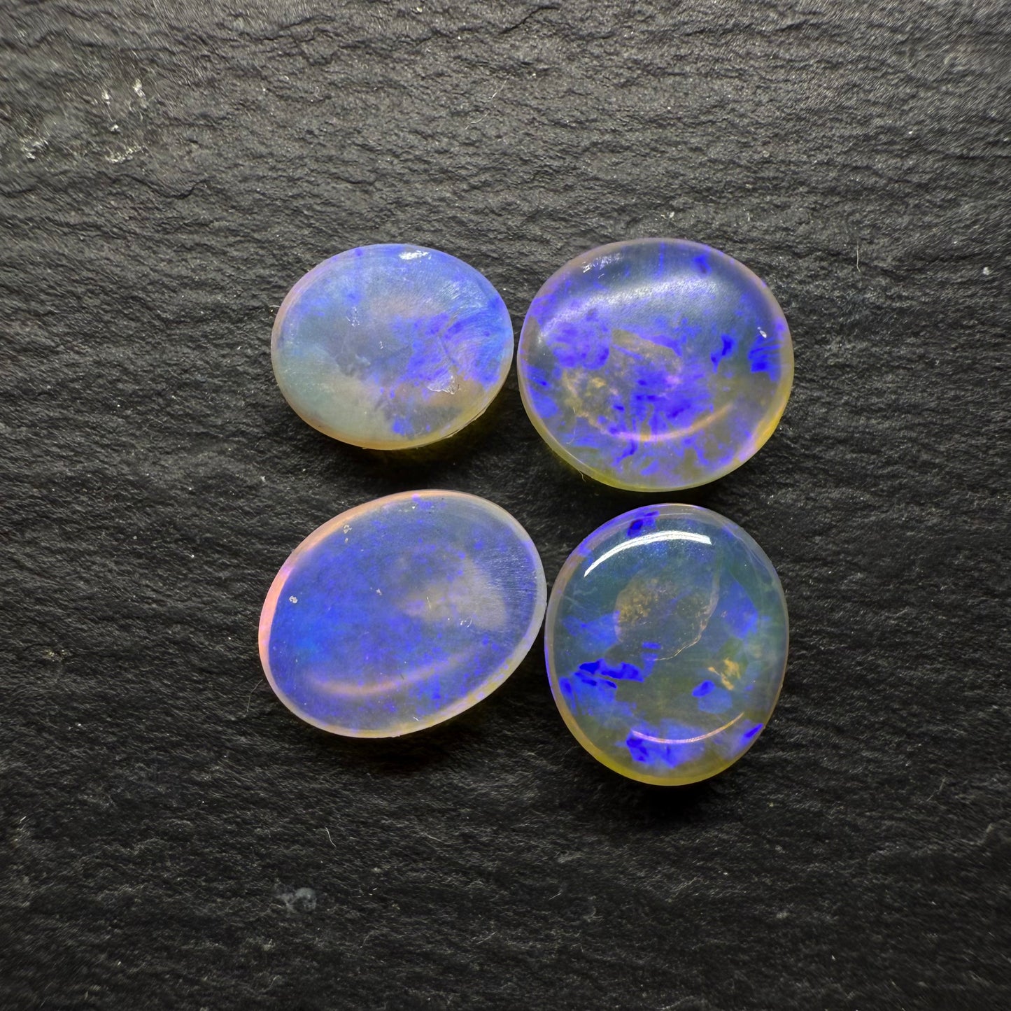 BUNDLE (price for parcel) Crystal Opals With A Violet-Blue Color Palette And Lots Of Depth