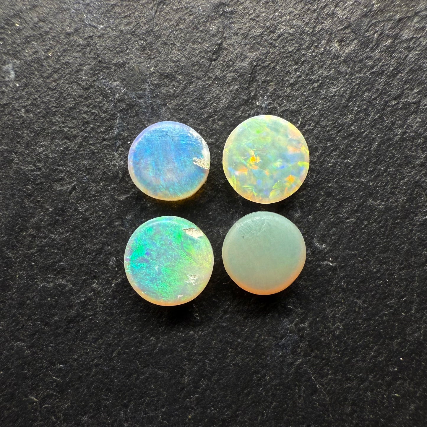 BUNDLE (price for parcel) Round Crystal Opals With Light Minty Greens