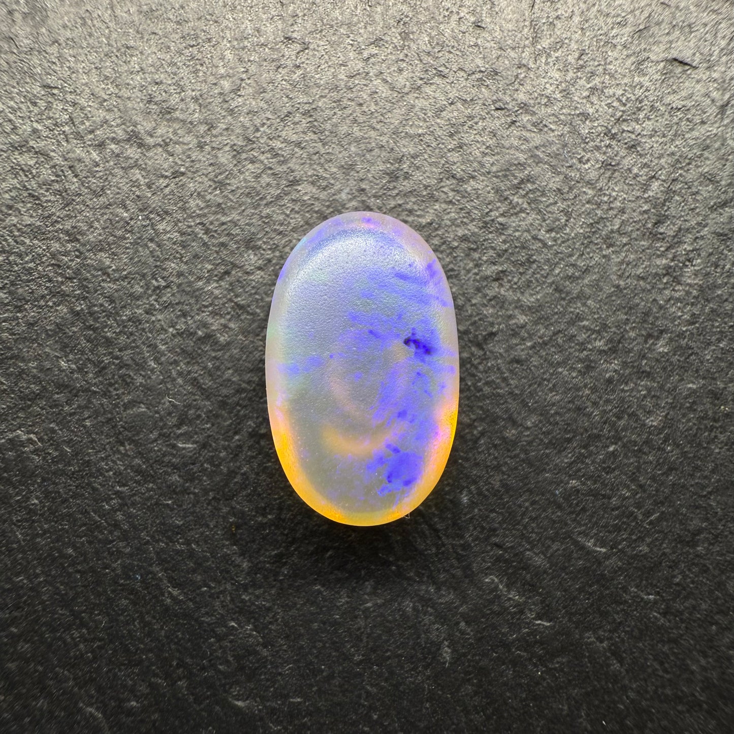 4.42ct Crystal Opal With Violet -Blue Color Palette and lots of Depth