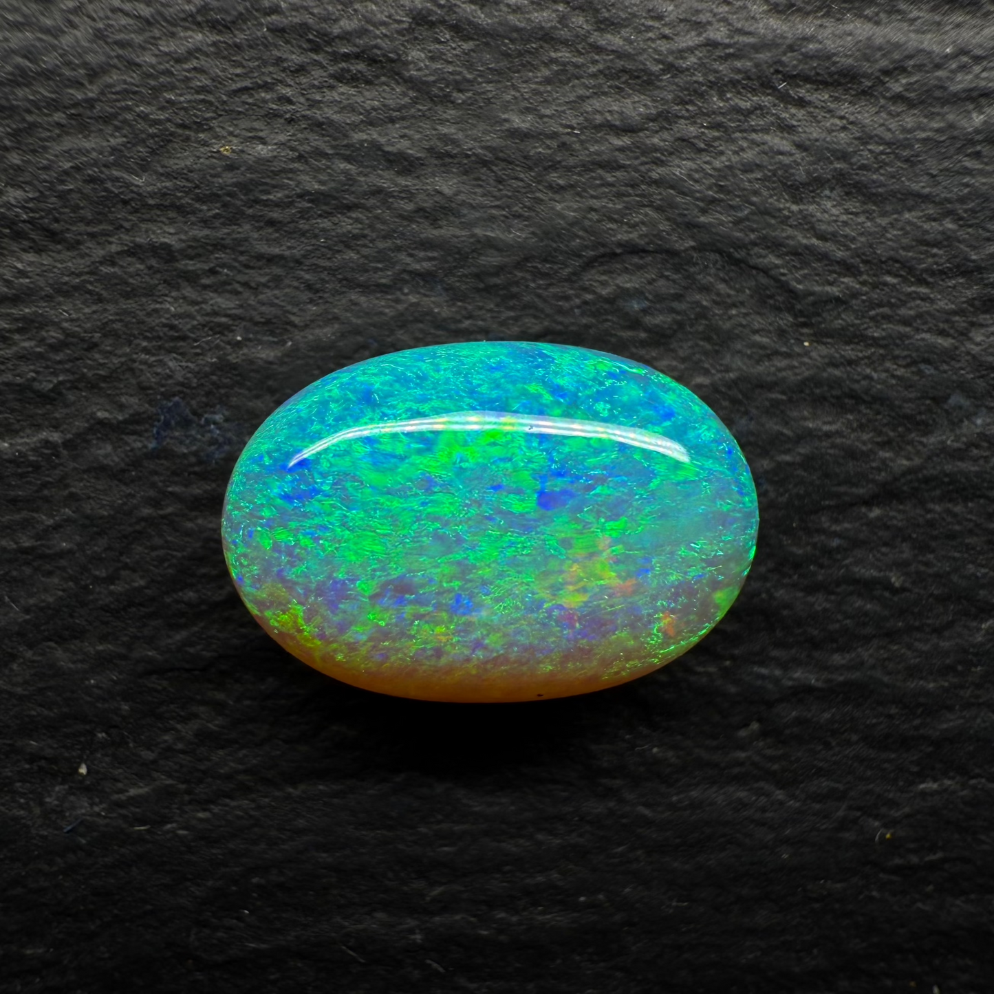 2.4ct Gem Crystal Opal With A Small Tightly Woven Floral Pattern, High Dome And Lots Of Depth