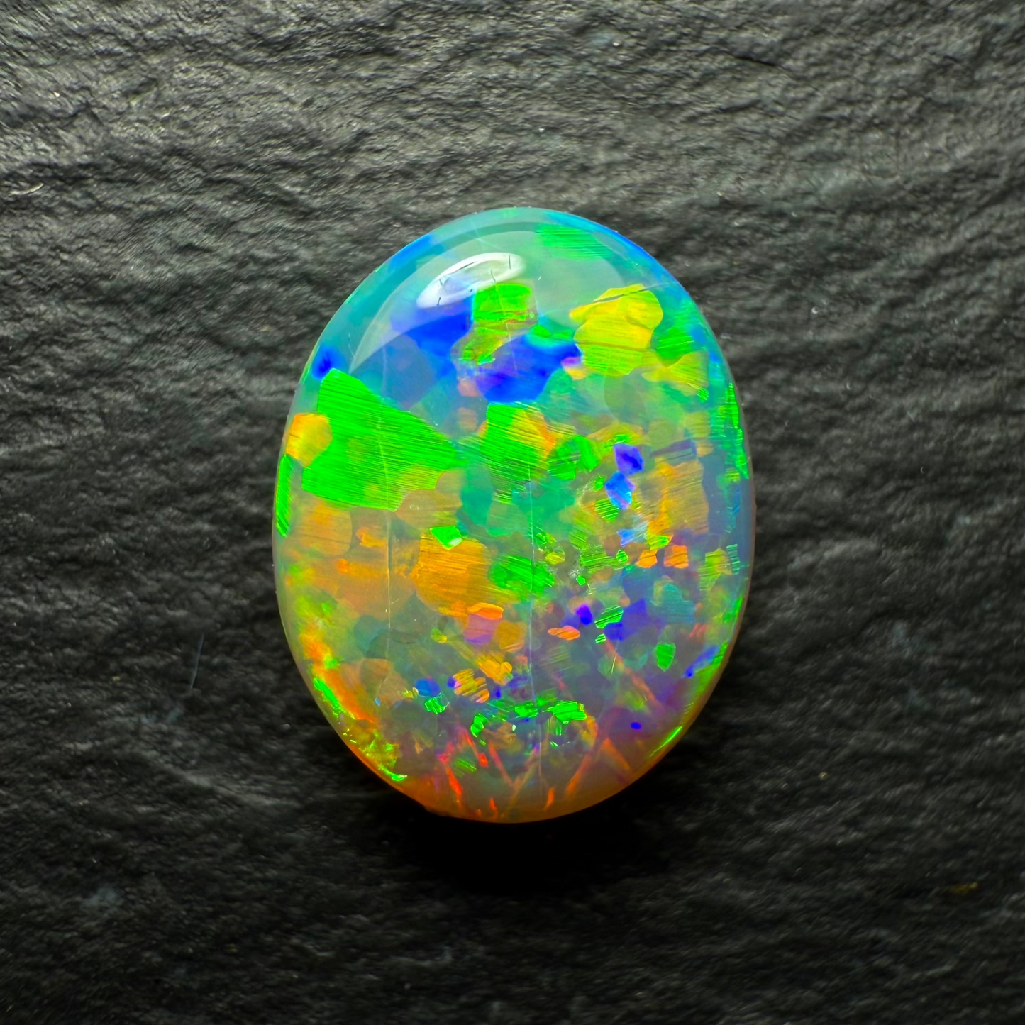 1.1ct Top Gem Crystal Opal With A Brilliant Floral Pattern And A Multi Color Palette