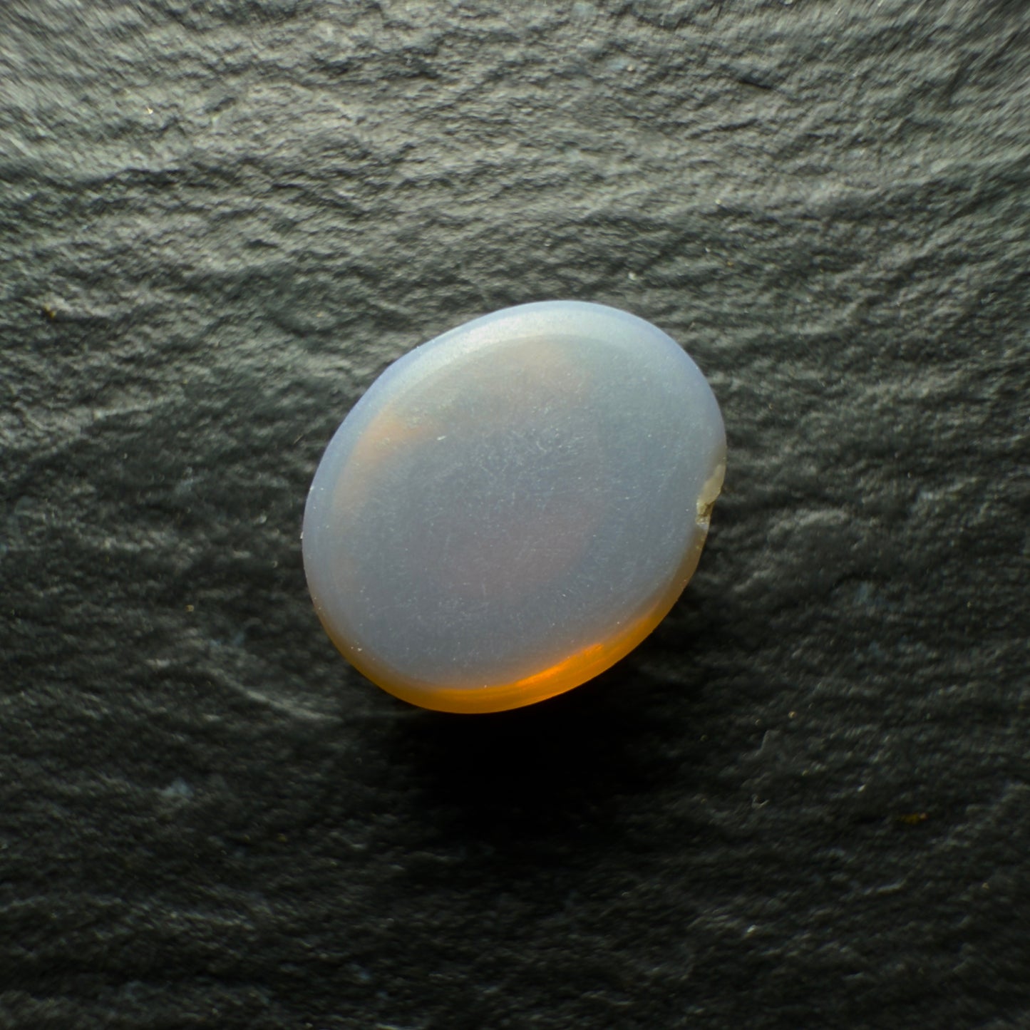 0.92ct Dark Crystal Opal, This Stone Has A Minty Green-Blue Color Pallet And A Mixed Paintbrush And chaff Pattern With Lots Of Depth