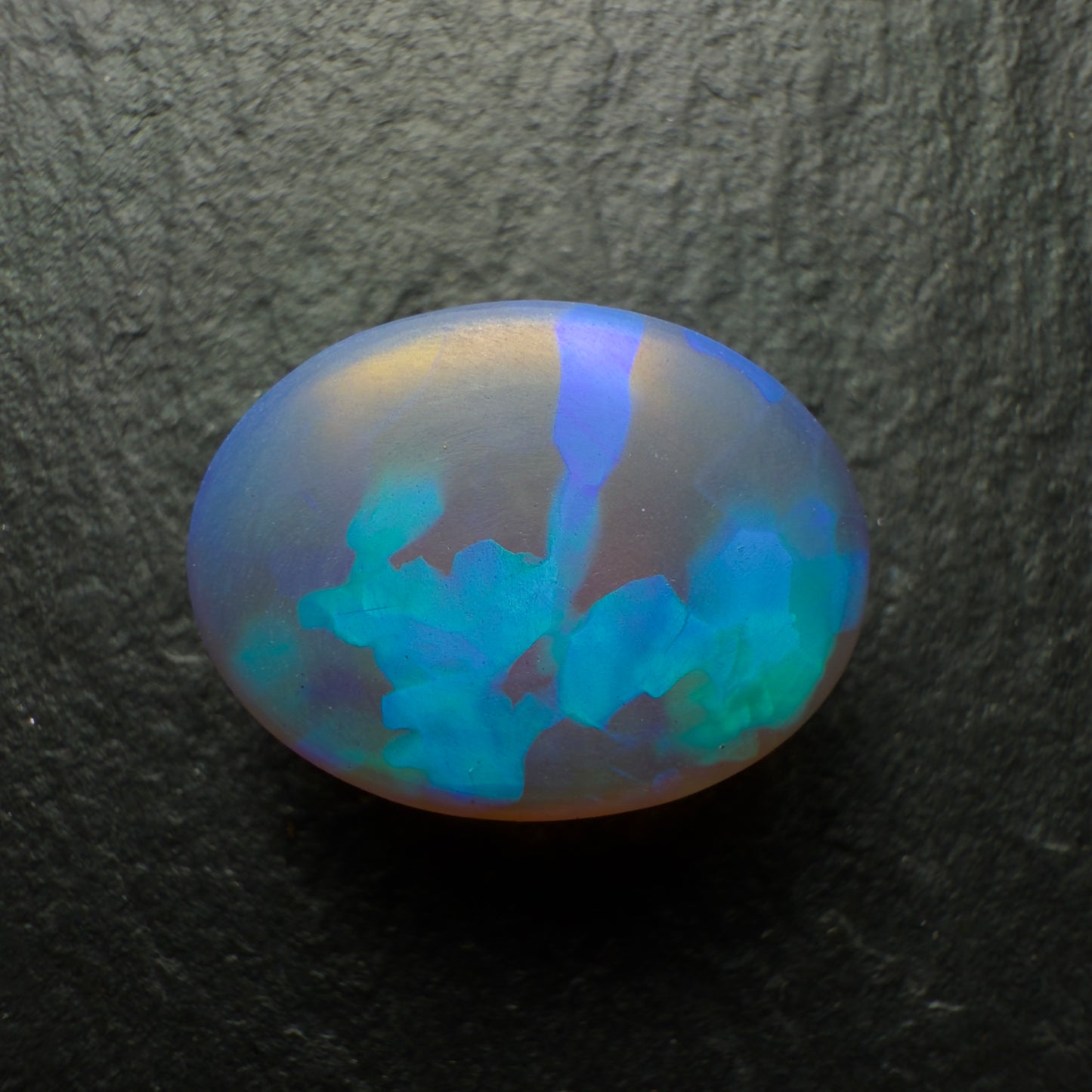 4.65ct Black Crystal Opal, This Gem Has Soft Glowing Minty Blues And Greens And A Very Unique Pattern