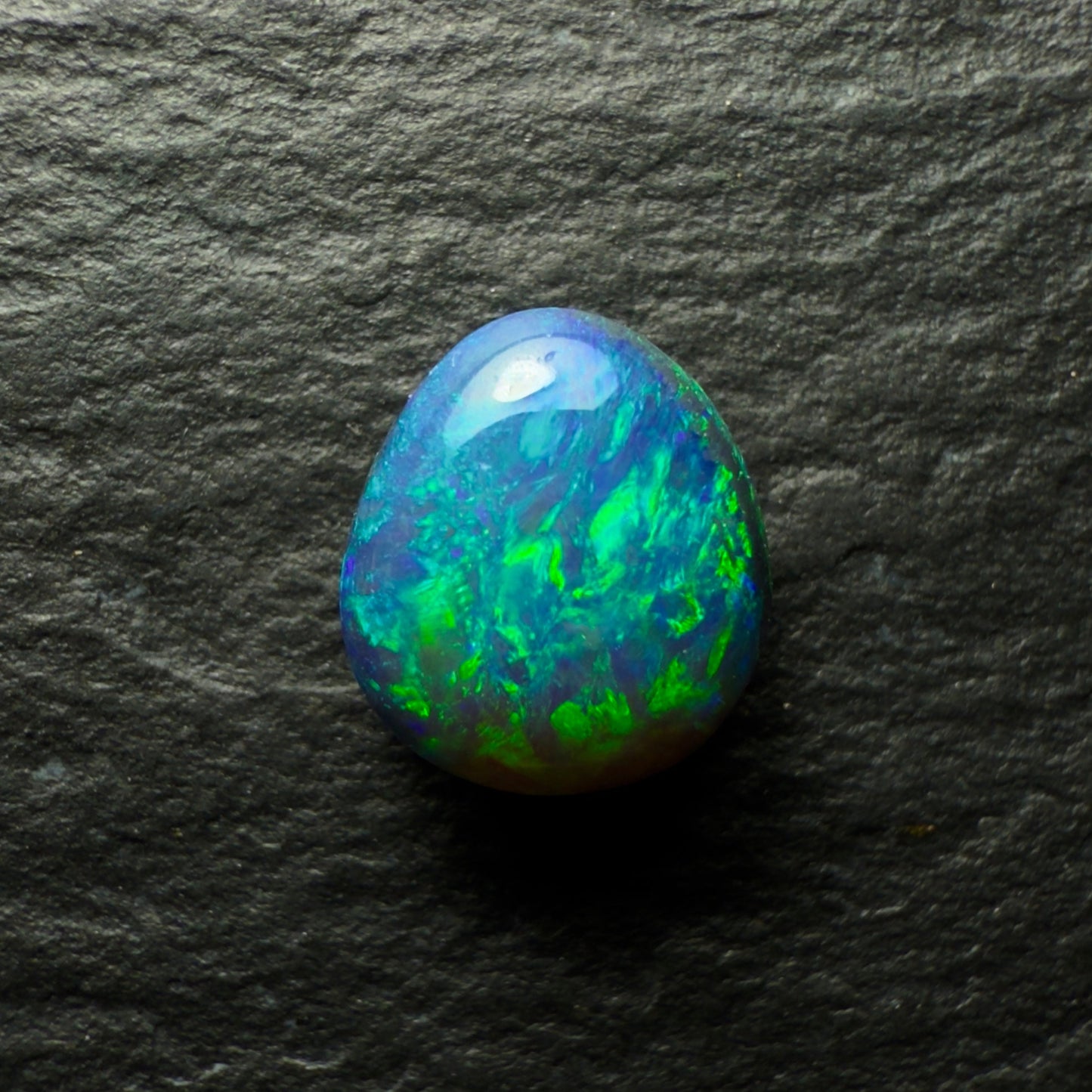 1.1ct Black Opal, Thes Gem Has A Lovely Blue-Green Color Pallette And A Moss Pattern