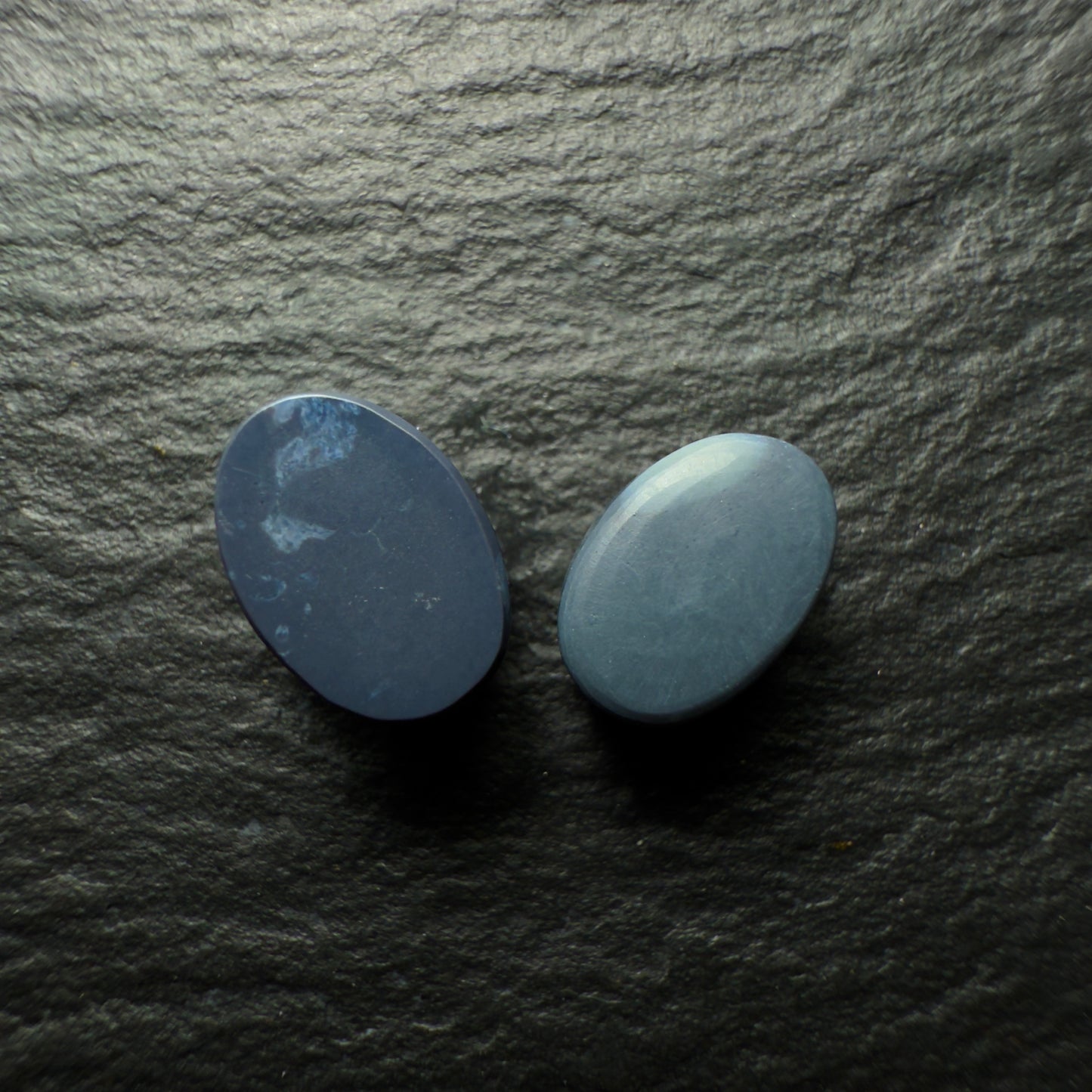 1.84ct Black Opal Mismatched Pair, These Gems Have Bright Mixed Patterns And Good Color Dispersal