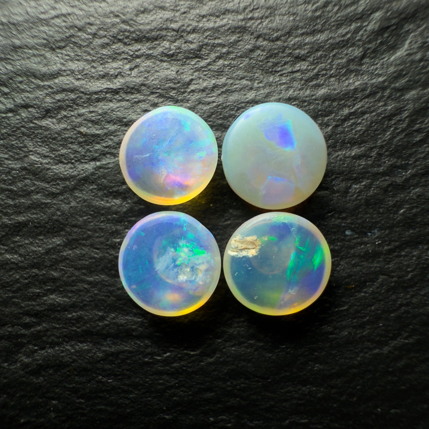 BUNDLE (Price For Parcel) Small Round Crystal Opals With Minty Blues And Greens