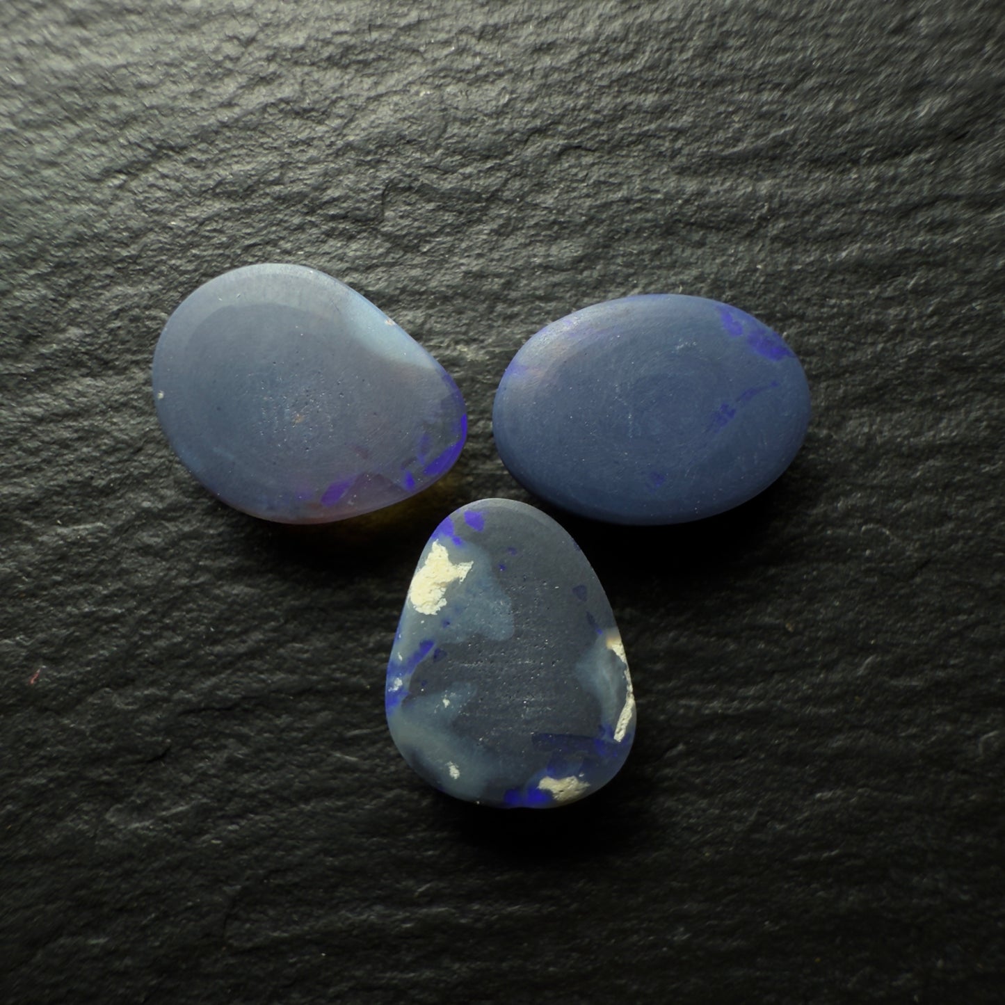 BUNDLE (Price For Parcel) Black Opals With Dark Blue-Purple Color Play