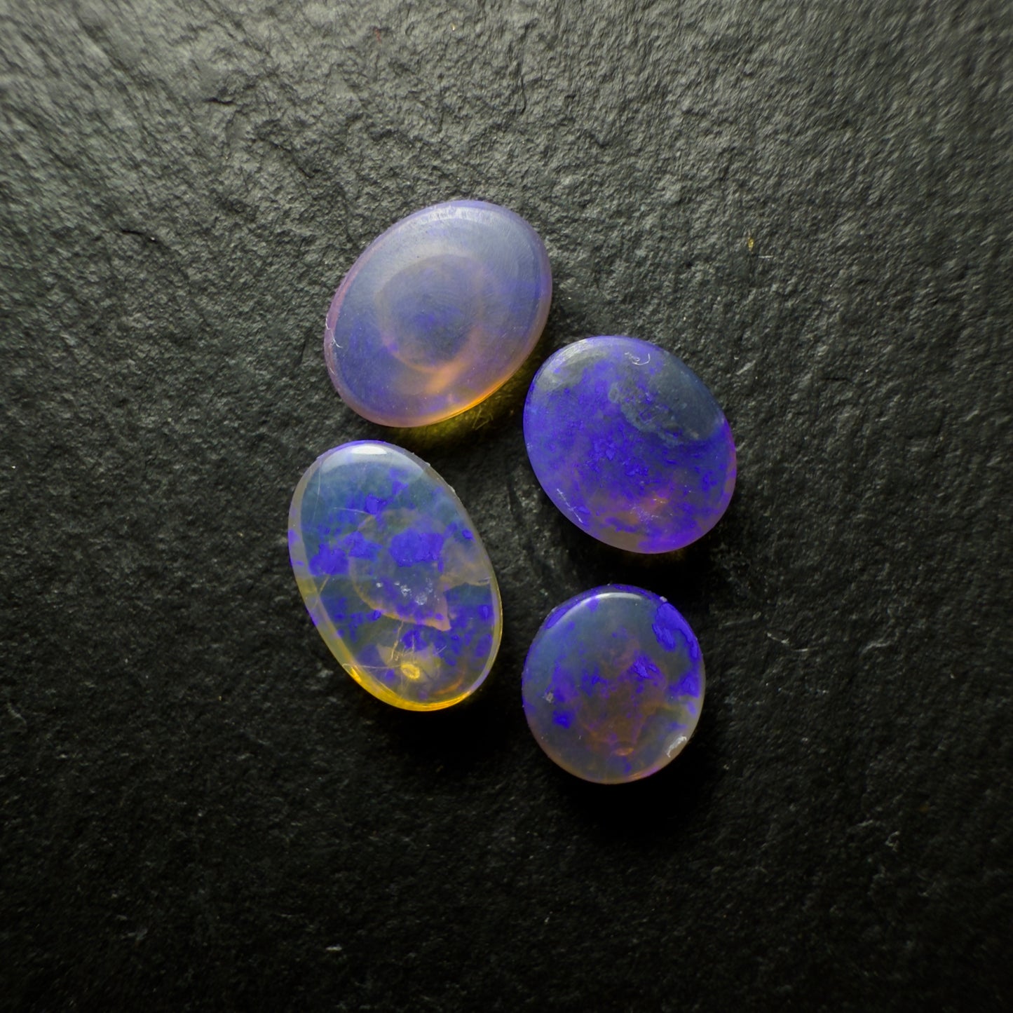 BUNDLE (Price For Parcel) Dark Crystal Opals With Dark Violet Color Play