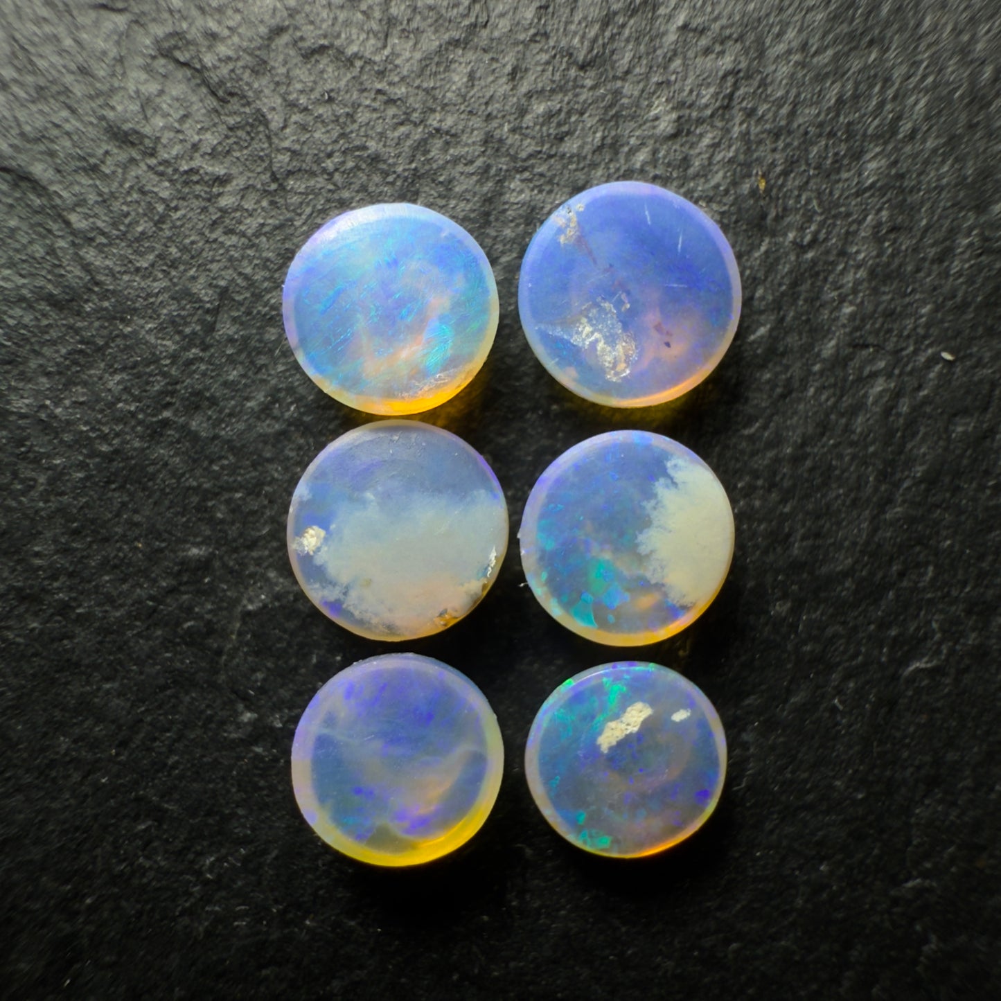 BUNDLE (Price For Parcel) Small Crystal Opals With Blues, Greens, And Purples And Lots Of Depth
