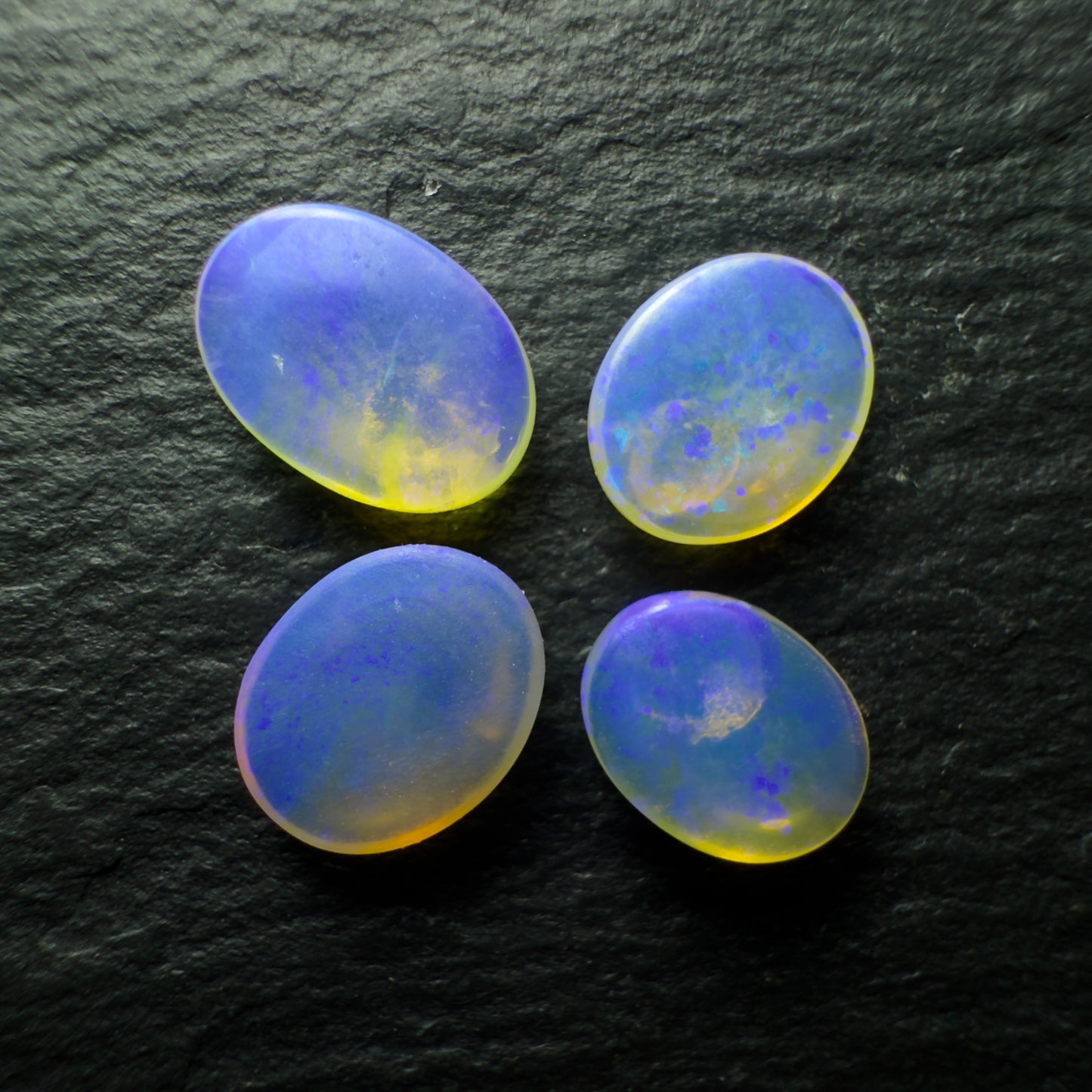 (Price For Parcel) Crystal Opals With A Dark Violet Colorplay