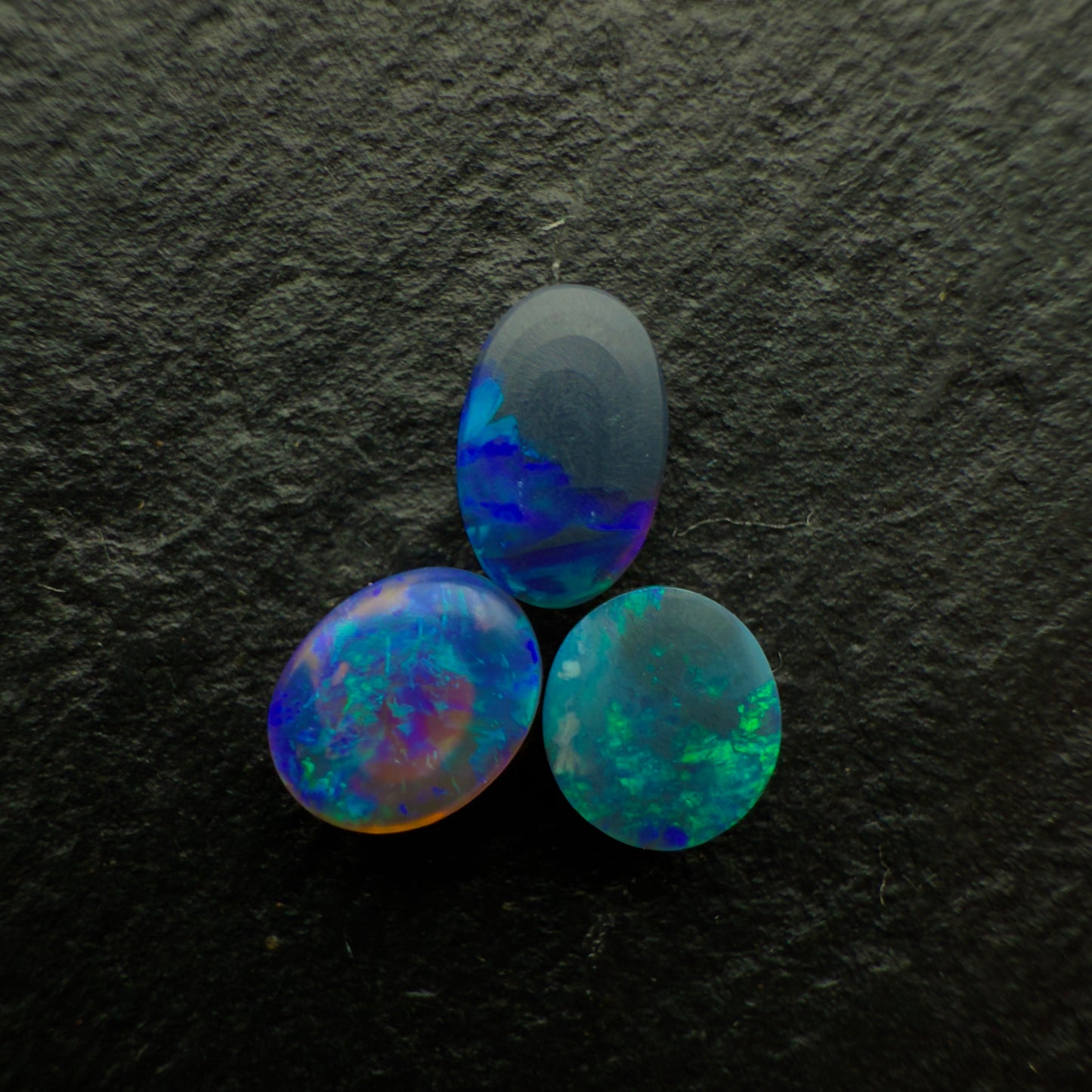 1.8ct BUNDLE (Price For Parcel) Black Opals With Rich Greens And Blues
