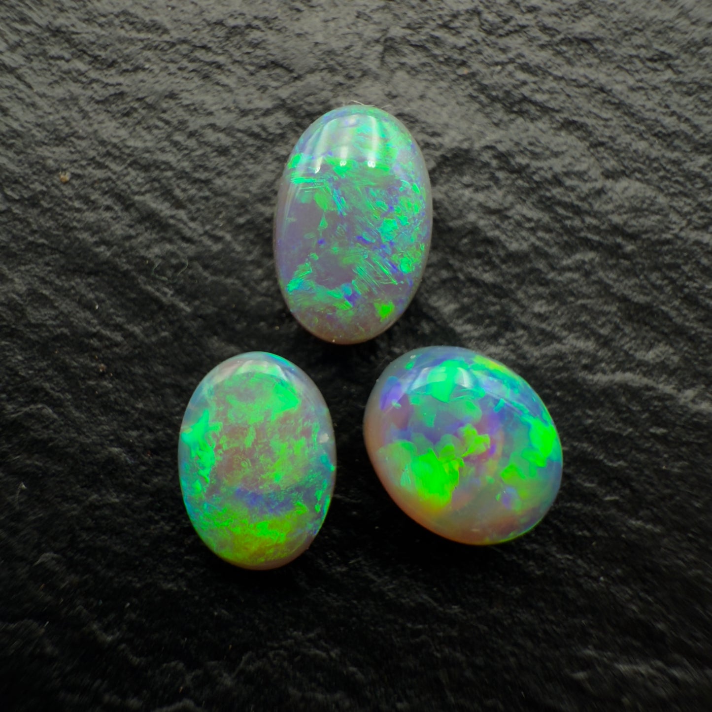 1.36ct BUNDLE (Price For Parcel) Dark Opals With Bright Greens and Hint Of Blue