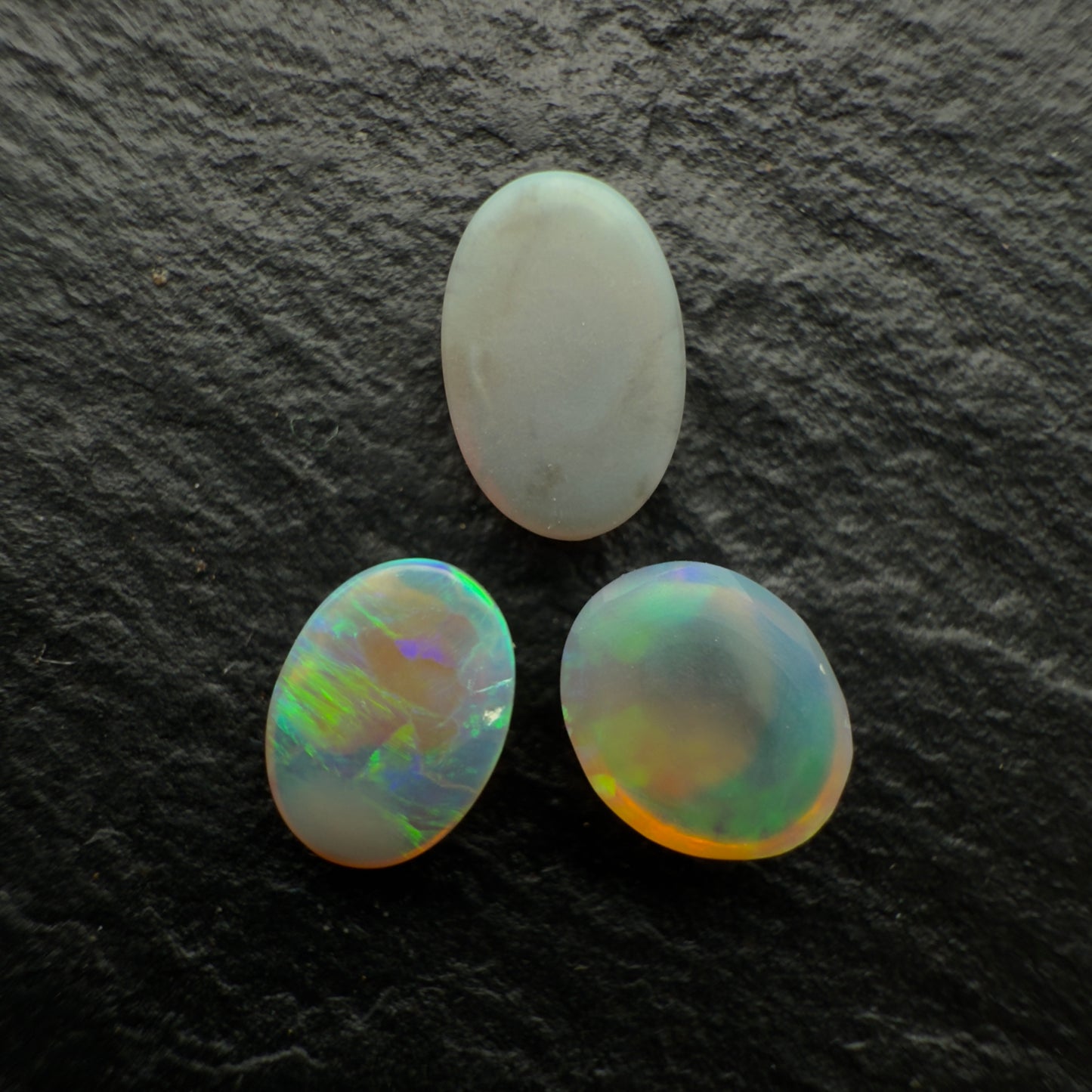 1.36ct BUNDLE (Price For Parcel) Dark Opals With Bright Greens and Hint Of Blue