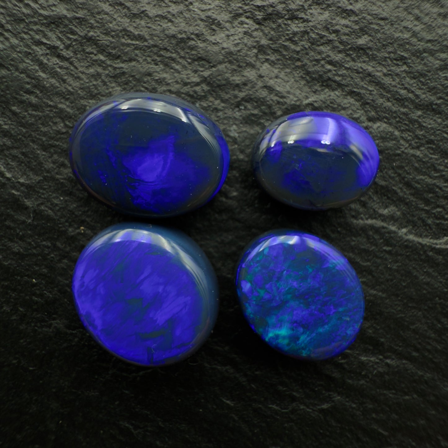 5.2ct BUNDLE (Price For Parcel) Black Opals With Dark Blue-Purple Color Play
