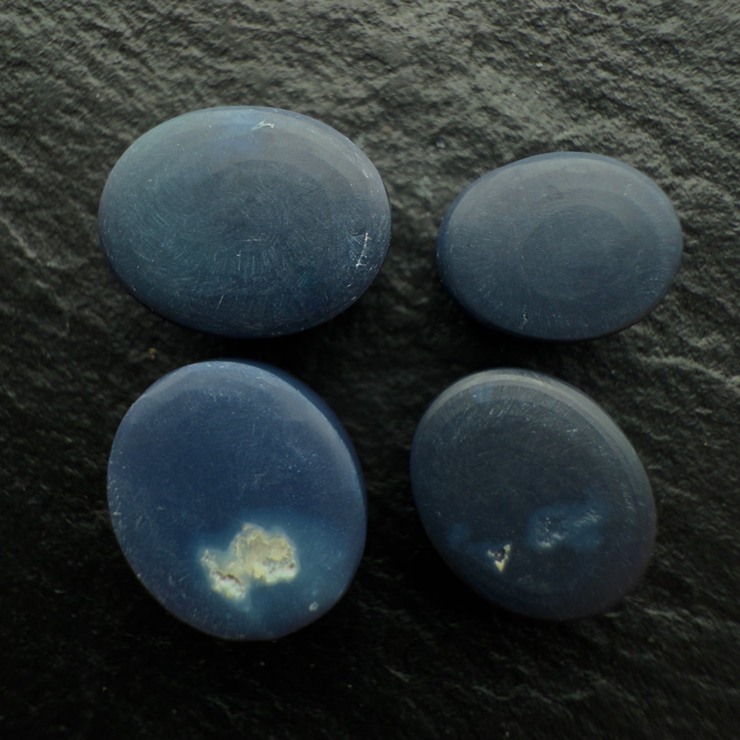 5.2ct BUNDLE (Price For Parcel) Black Opals With Dark Blue-Purple Color Play