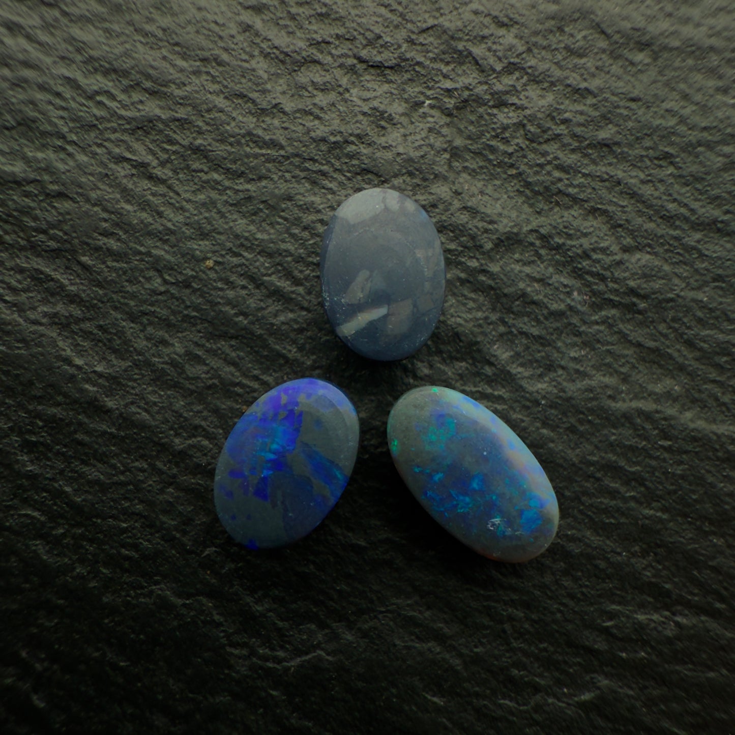 1.82ct BUNDLE (Price For Parcel) Black Opals With Rich Green-Blues and Moss Patterns