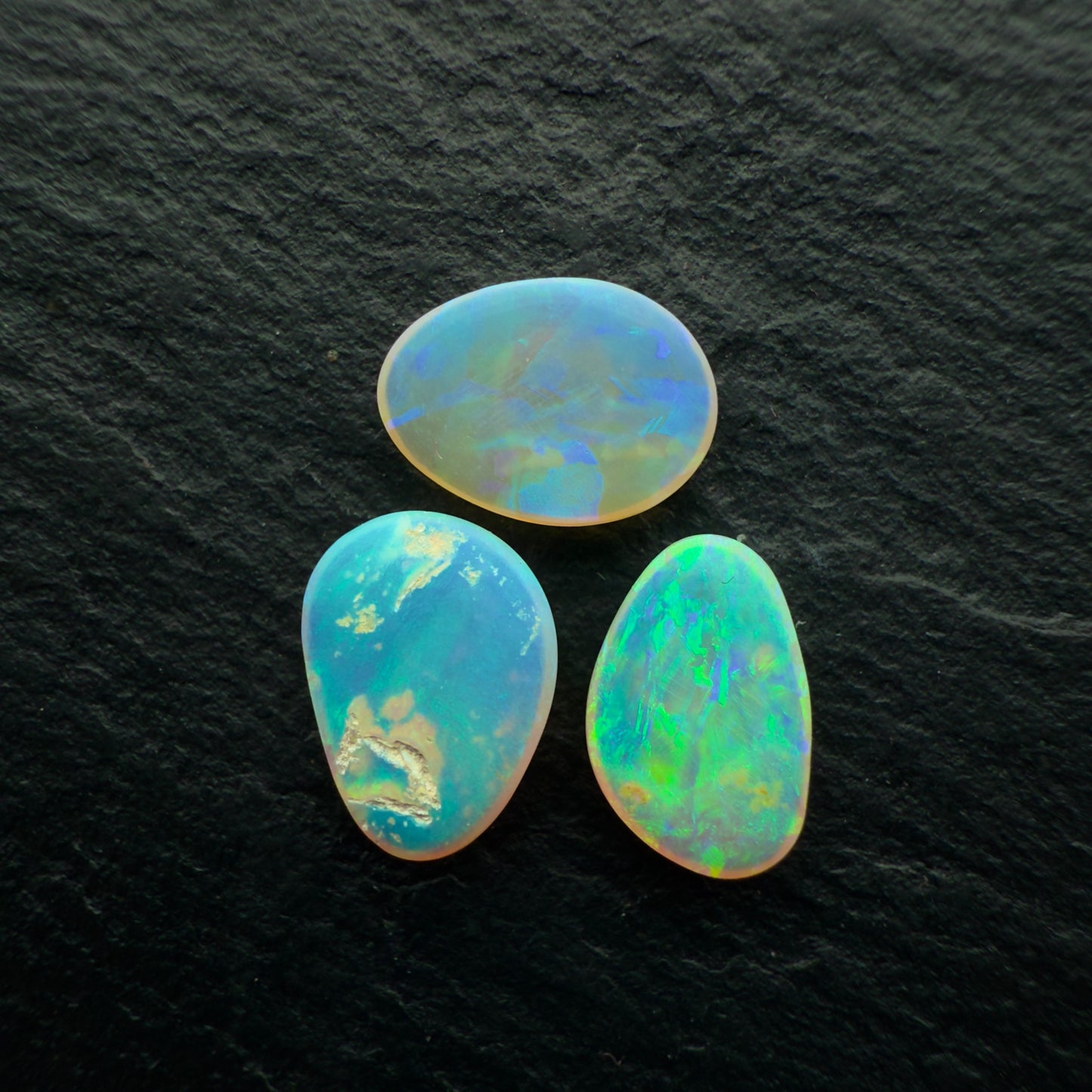 2.84ct Bundle (Price For Parcel) Crystal Opals With Minty Blues And Greens