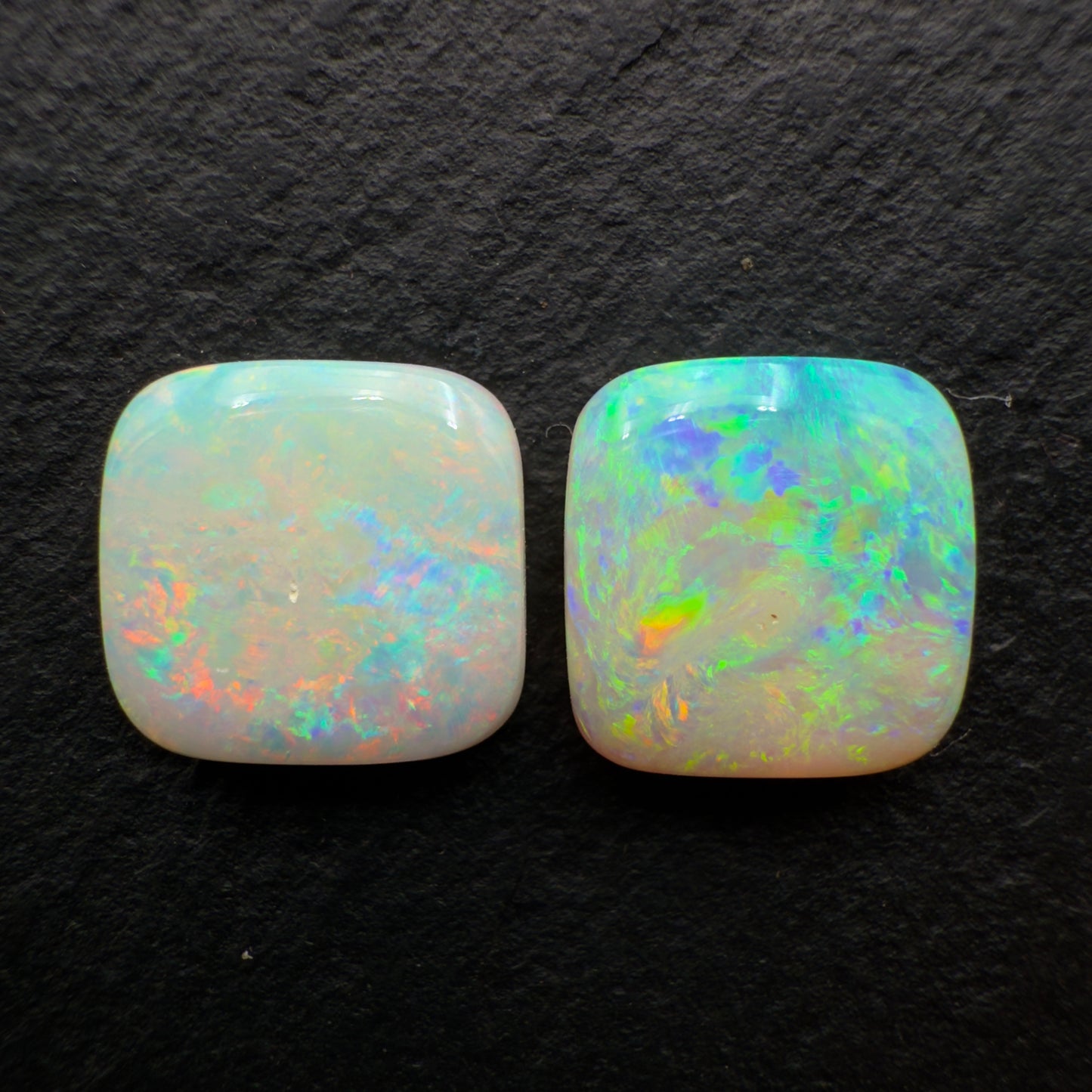 6.51ct Mismatched Cushion cut Pair