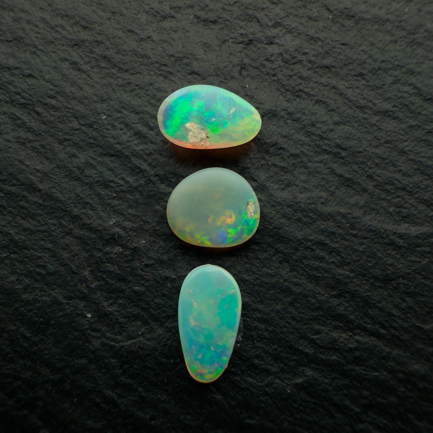 1.1ct Bundle (Price For Parcel) Crystal Opals With Bright full faced Multi Color Palettes
