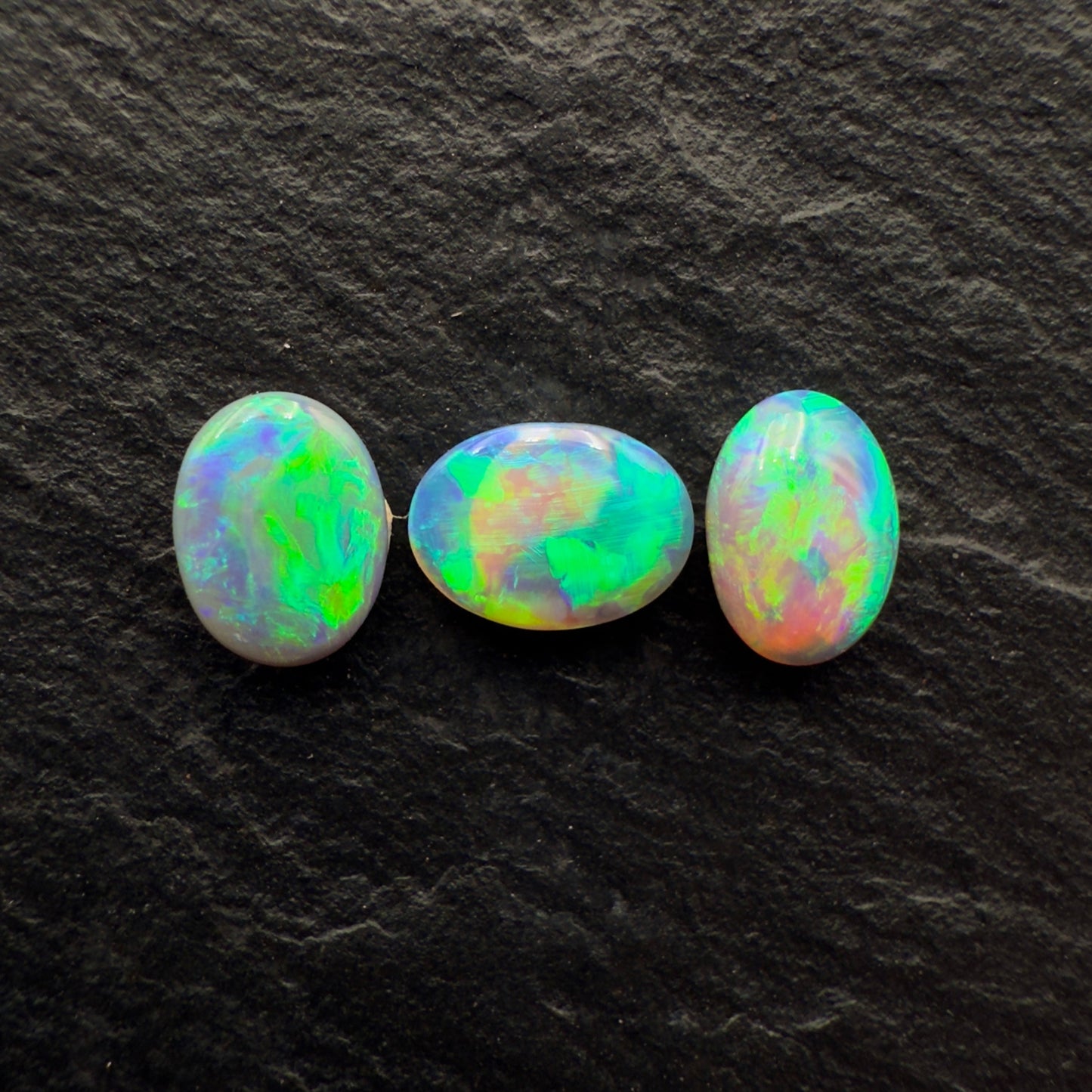 Bundle (Price For Parcel) Small Crystal Opals With Vivid Greens and Yellows