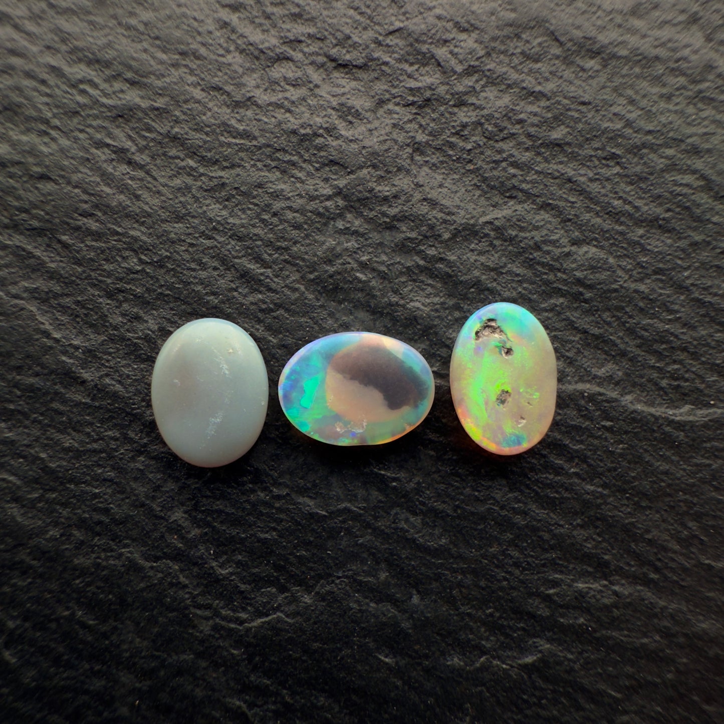 Bundle (Price For Parcel) Small Crystal Opals With Vivid Greens and Yellows