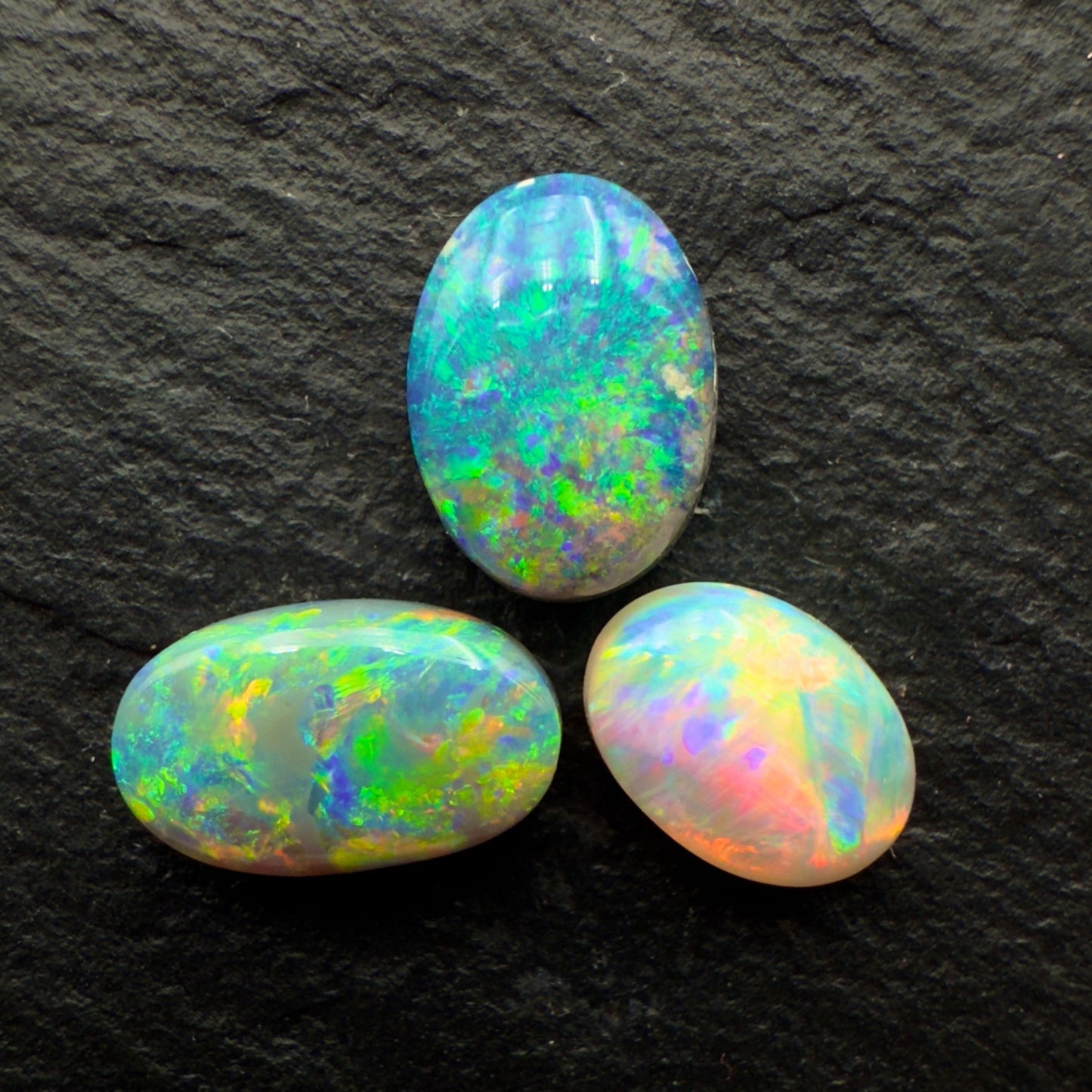 2.84ct BUNDLE (Price For Parcel) Assorted Crystal And Dark Opals With Bright Colors