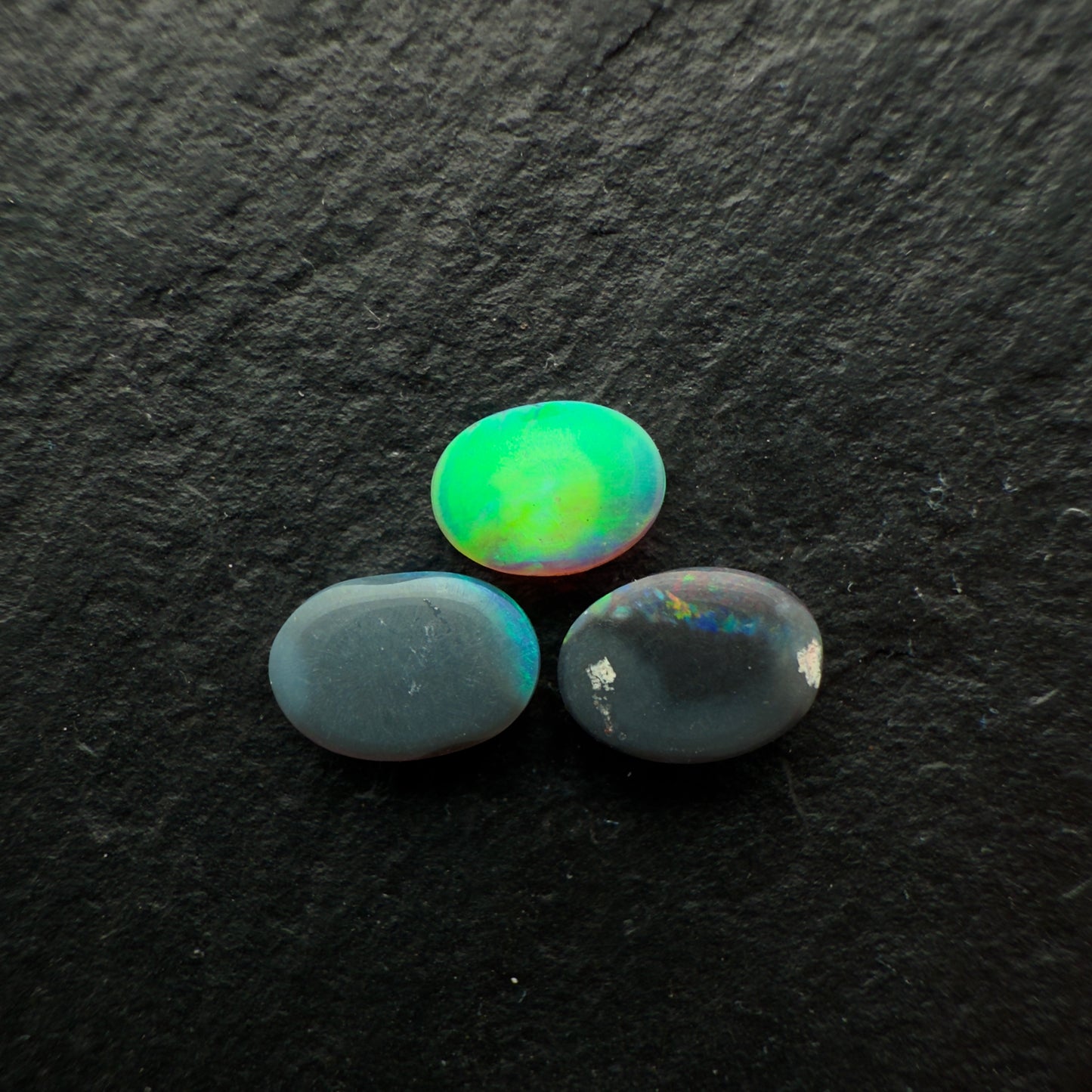 (Price Per Stone) Small Top Quality Black Opals With Vivid Colors