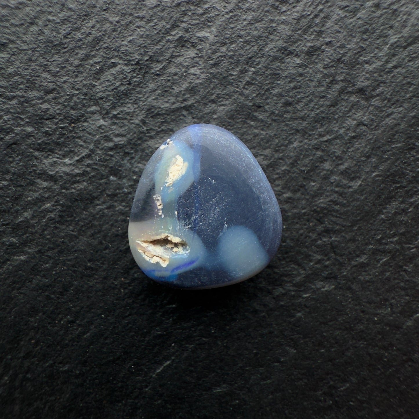 2.83ct Picture Stone Black Opals With Marbled Blue, Green And Black