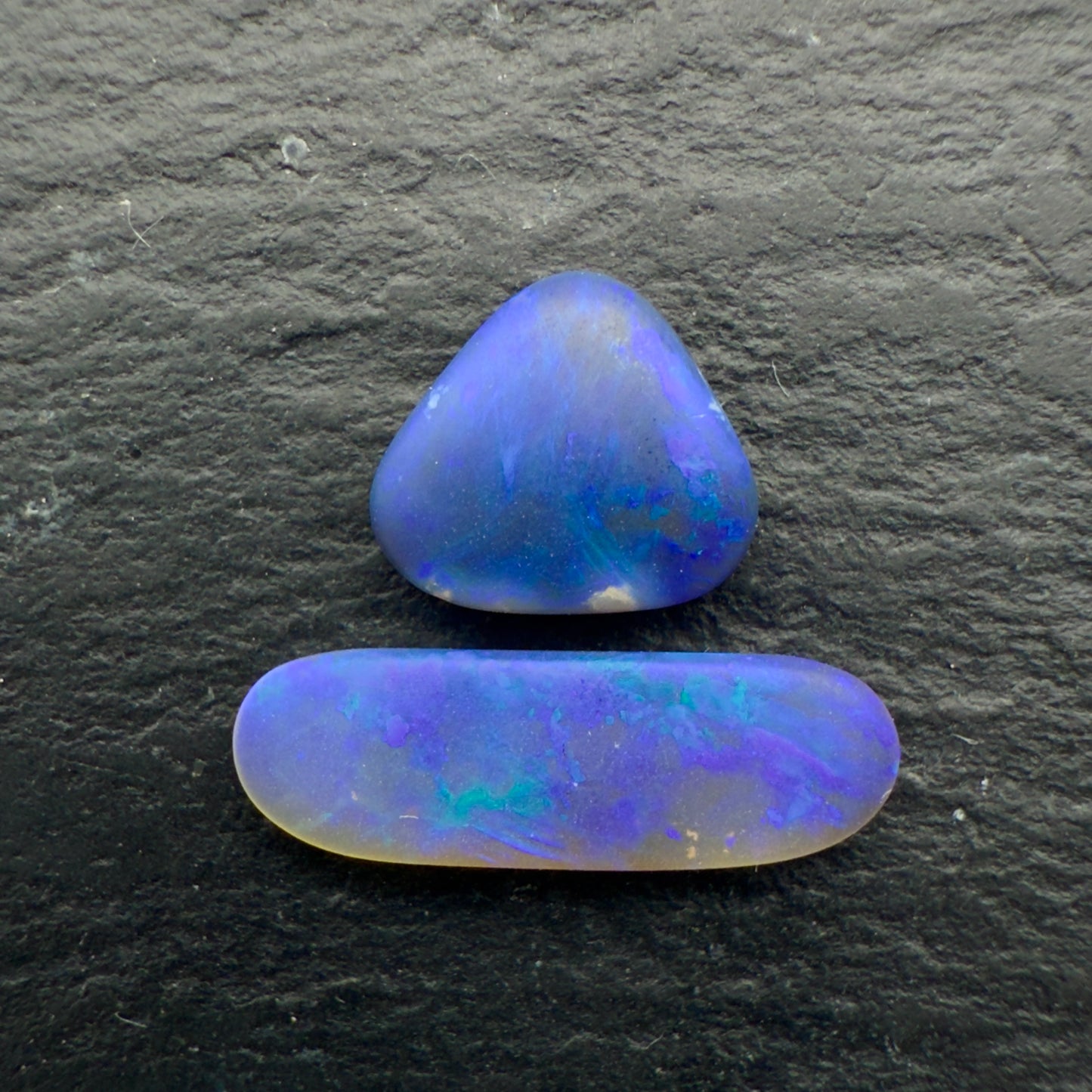 1.47ct Bundle (Price For Parcel) Matte finished opals with a soft Blue-green glow