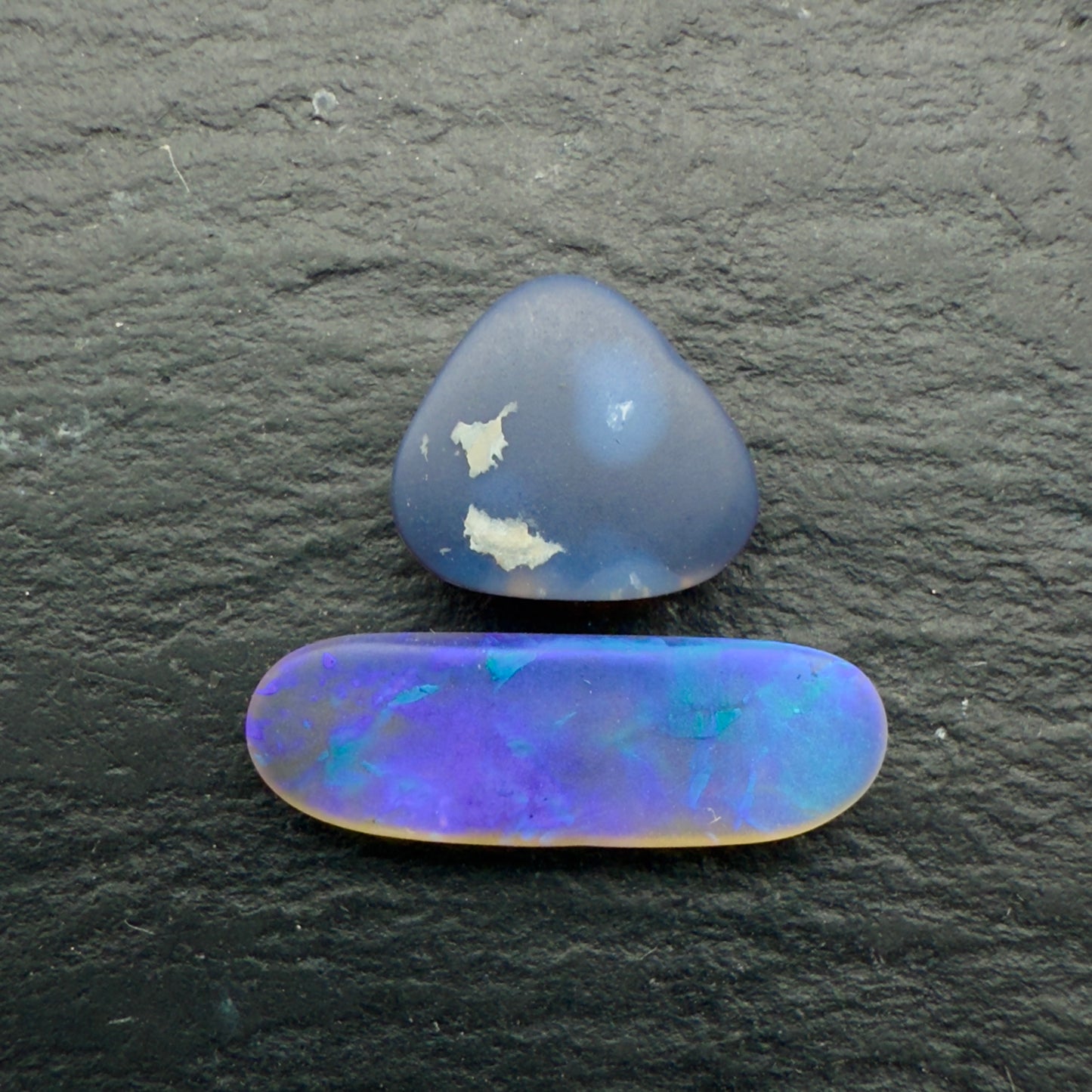 1.47ct Bundle (Price For Parcel) Matte finished opals with a soft Blue-green glow