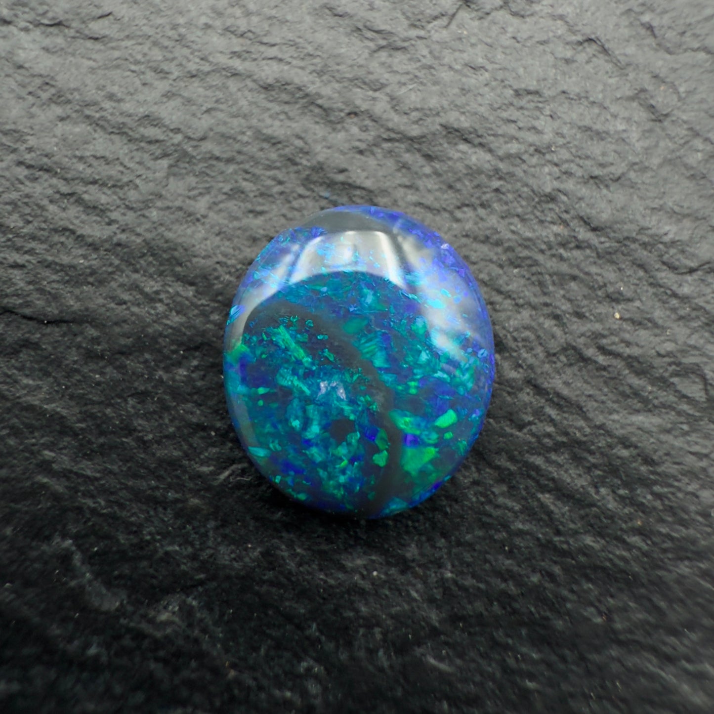 0.87ct Black Opal With A Mossy Pattern