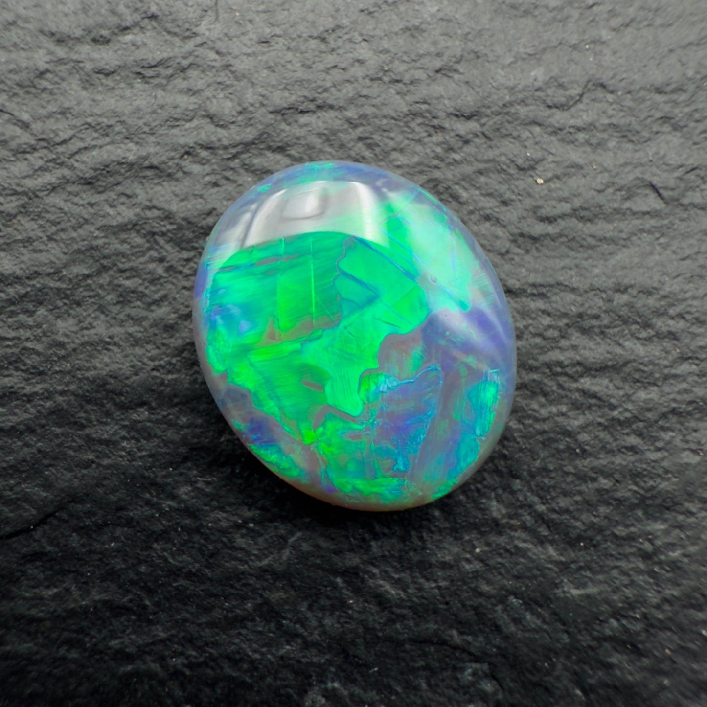 1.14 Gem Dark Opal With vivid Play Of Color And A Very Unique Pattern