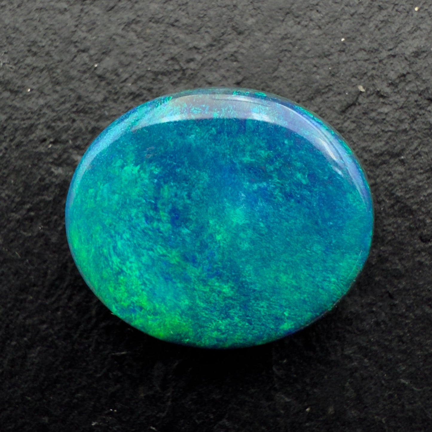 4.94cts Gem Black Opal With Beautiful Mossy Blue Green Pattern