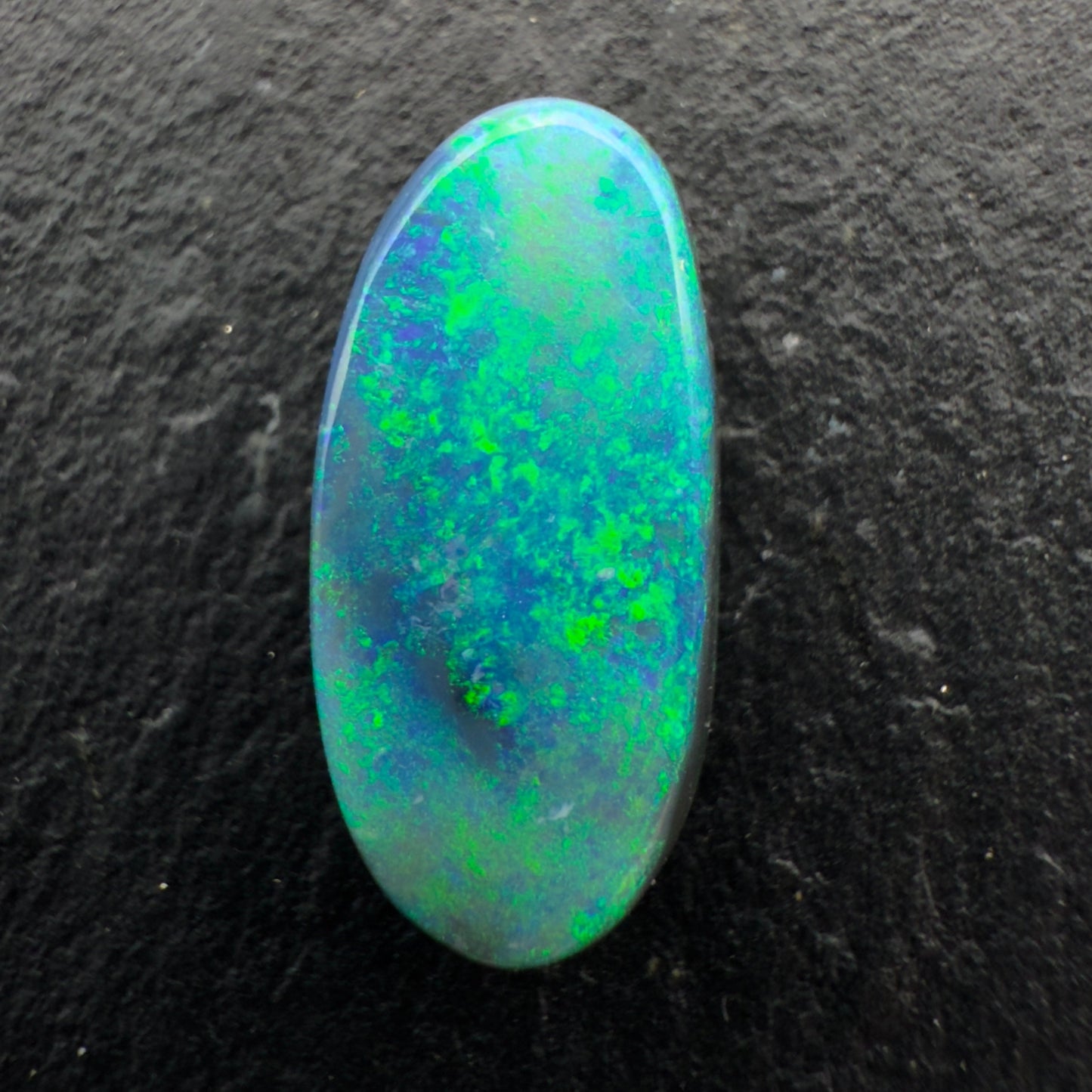 2.45cts Affordable Black Opal With A Pinfire Deep Green Blue Pattern