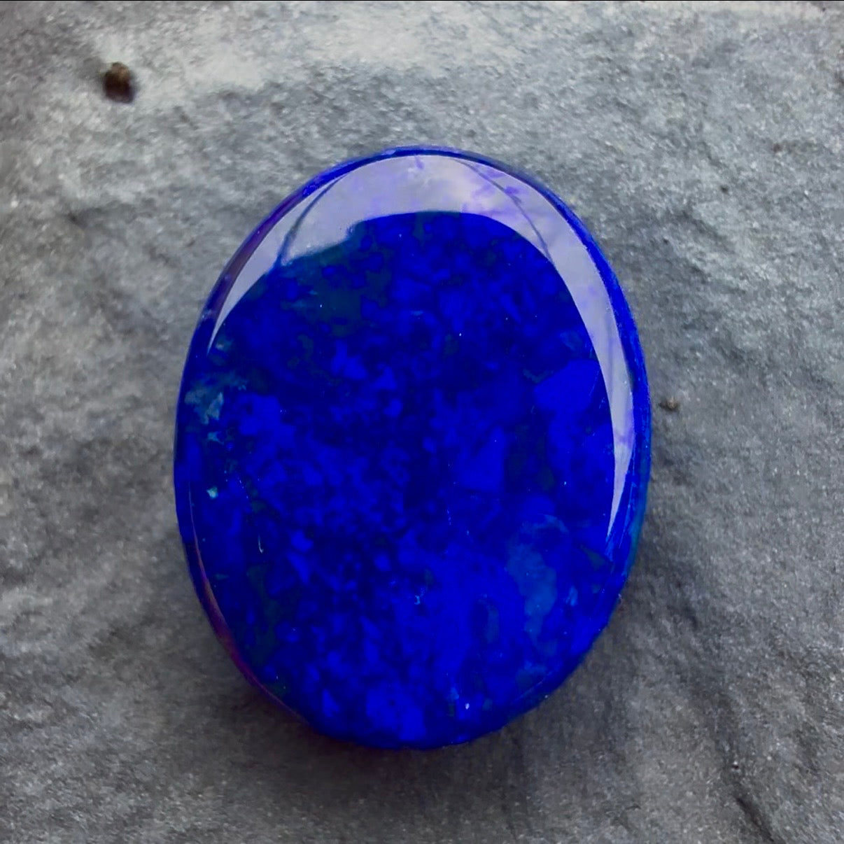 3.96cts Affordable Gem Black Opal With A Deep Blue Pattern