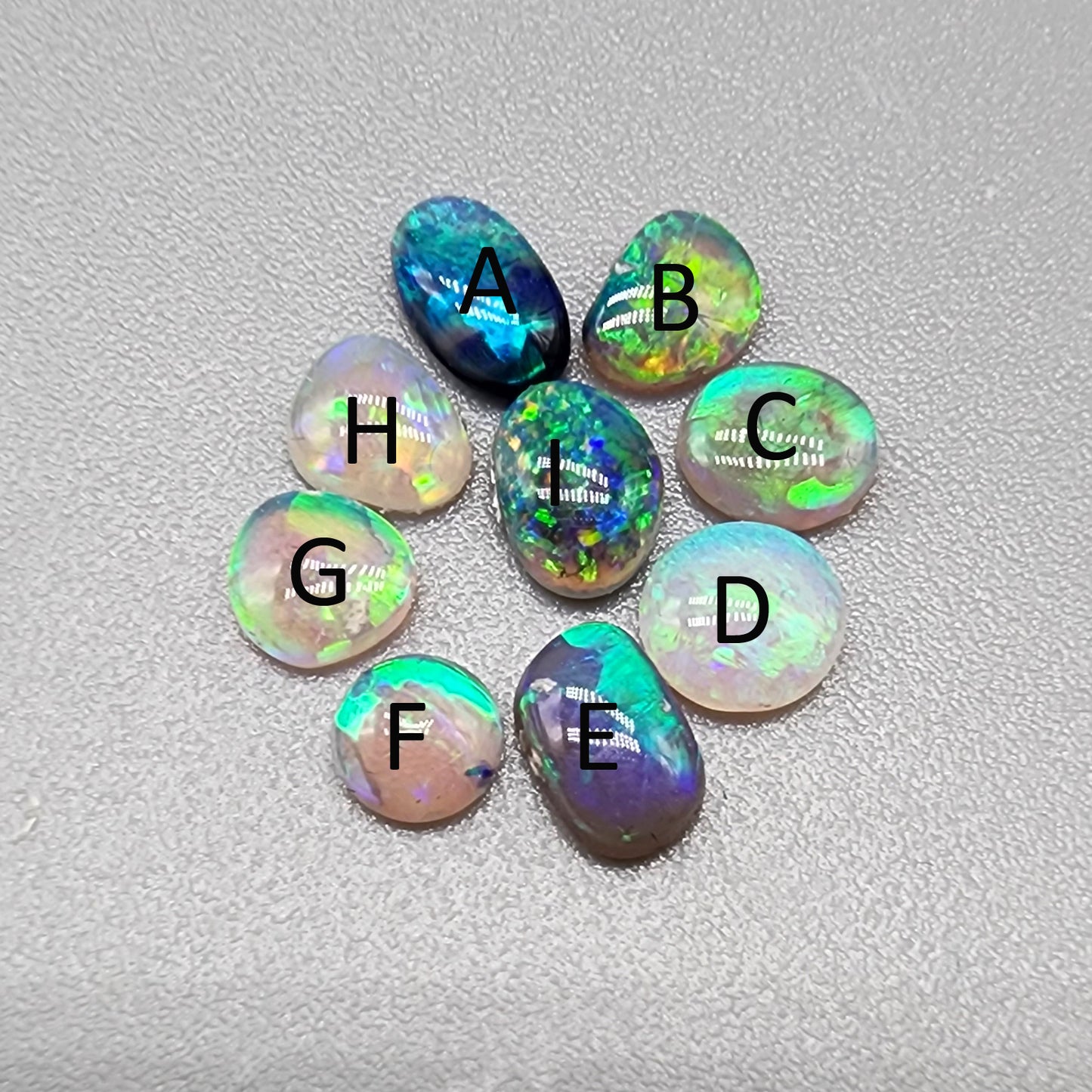 Assorted micro gem opals