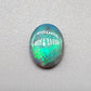 1.6cts Dark Opal with a teal color pallet and a blocky broad flash pattern.