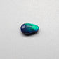 1.15 cts black Opal with vivid teal and broad flash pattern