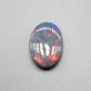 3.95cts Black Opal with a Red blue color palette and well distributed pattern