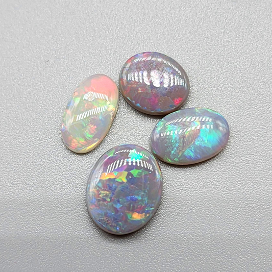 Assorted dark opals with pastel color palettes