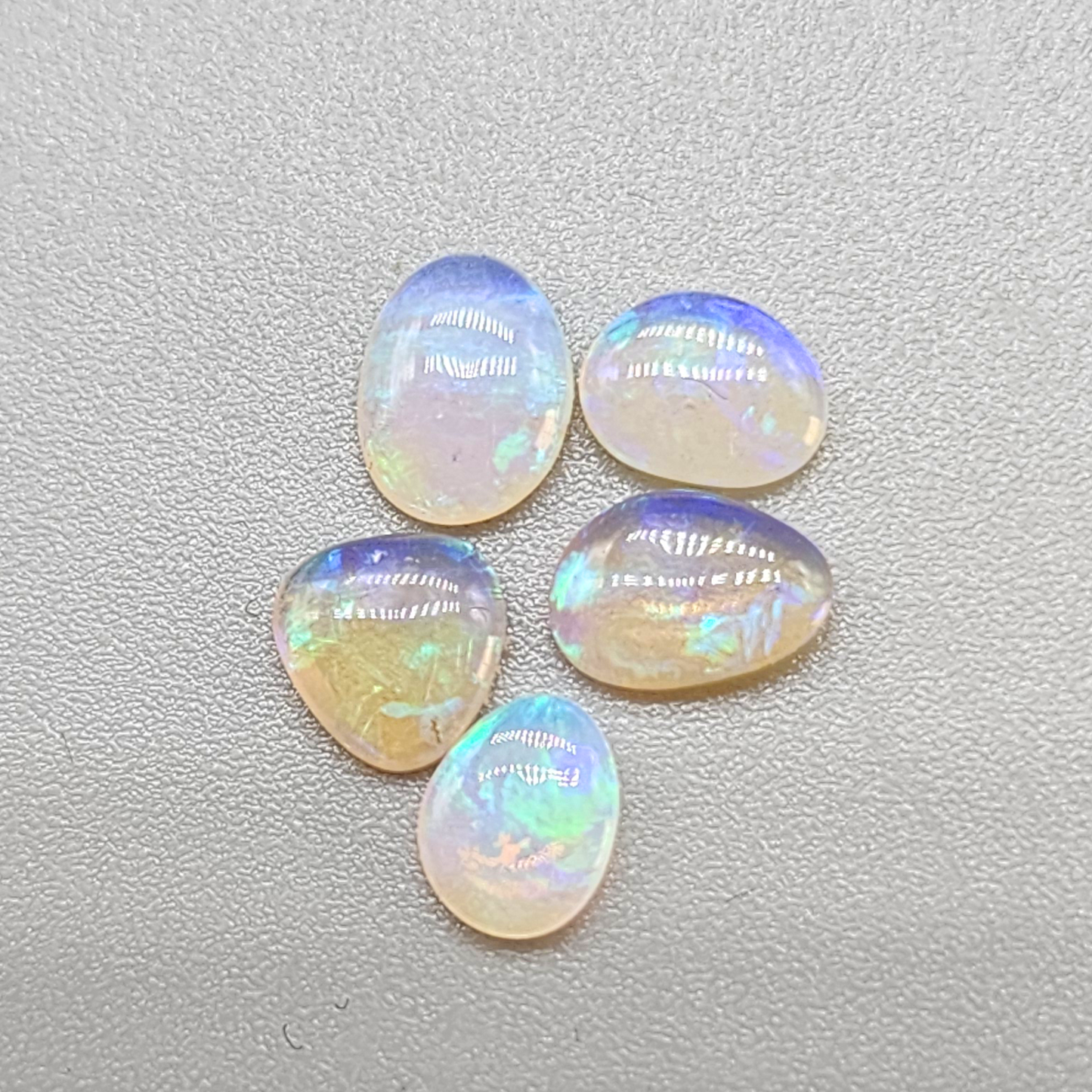 BUNDLE- Set of 5 Crystal opals with light water like colors