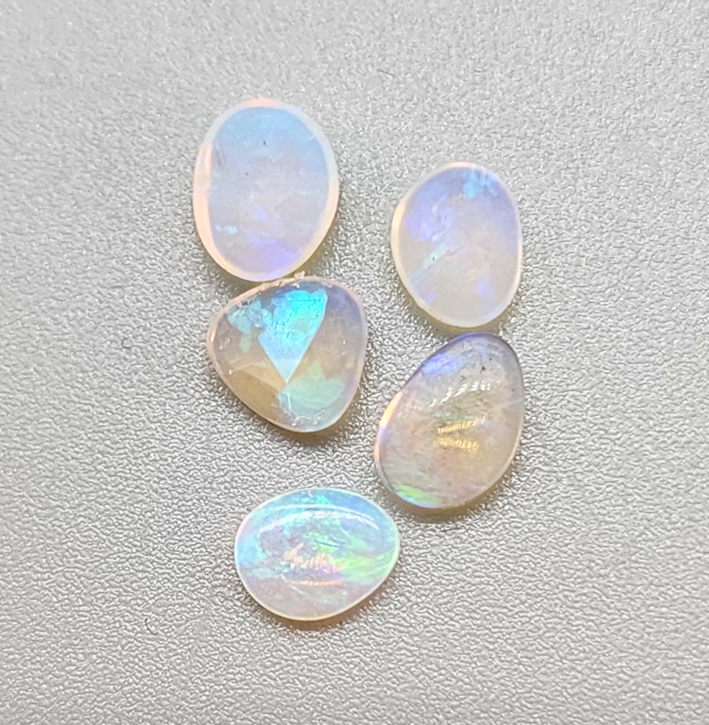 BUNDLE- Set of 5 Crystal opals with light water like colors